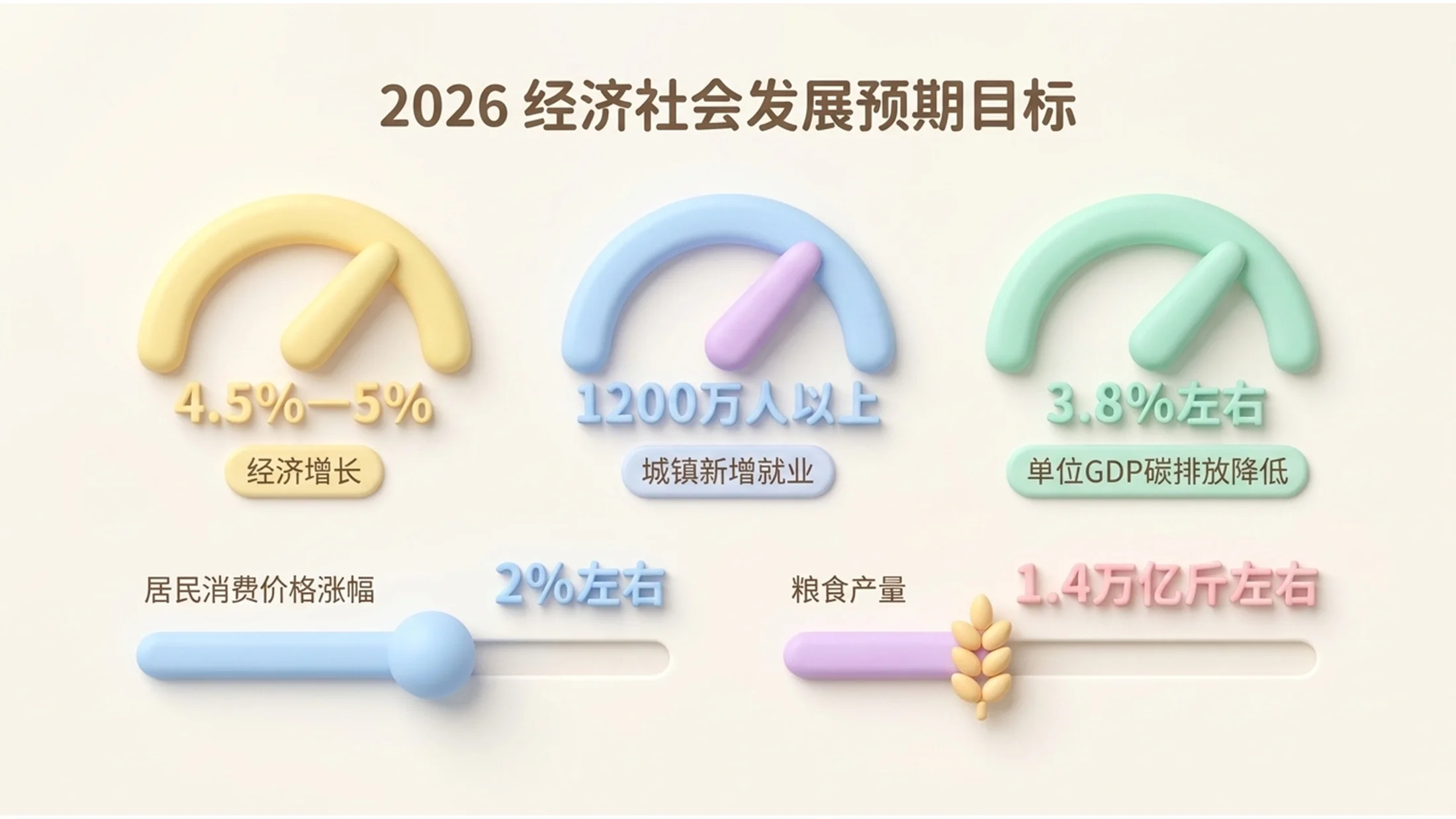 柔软甜蜜棉花糖风格政府工作报告PPT - 预览图6