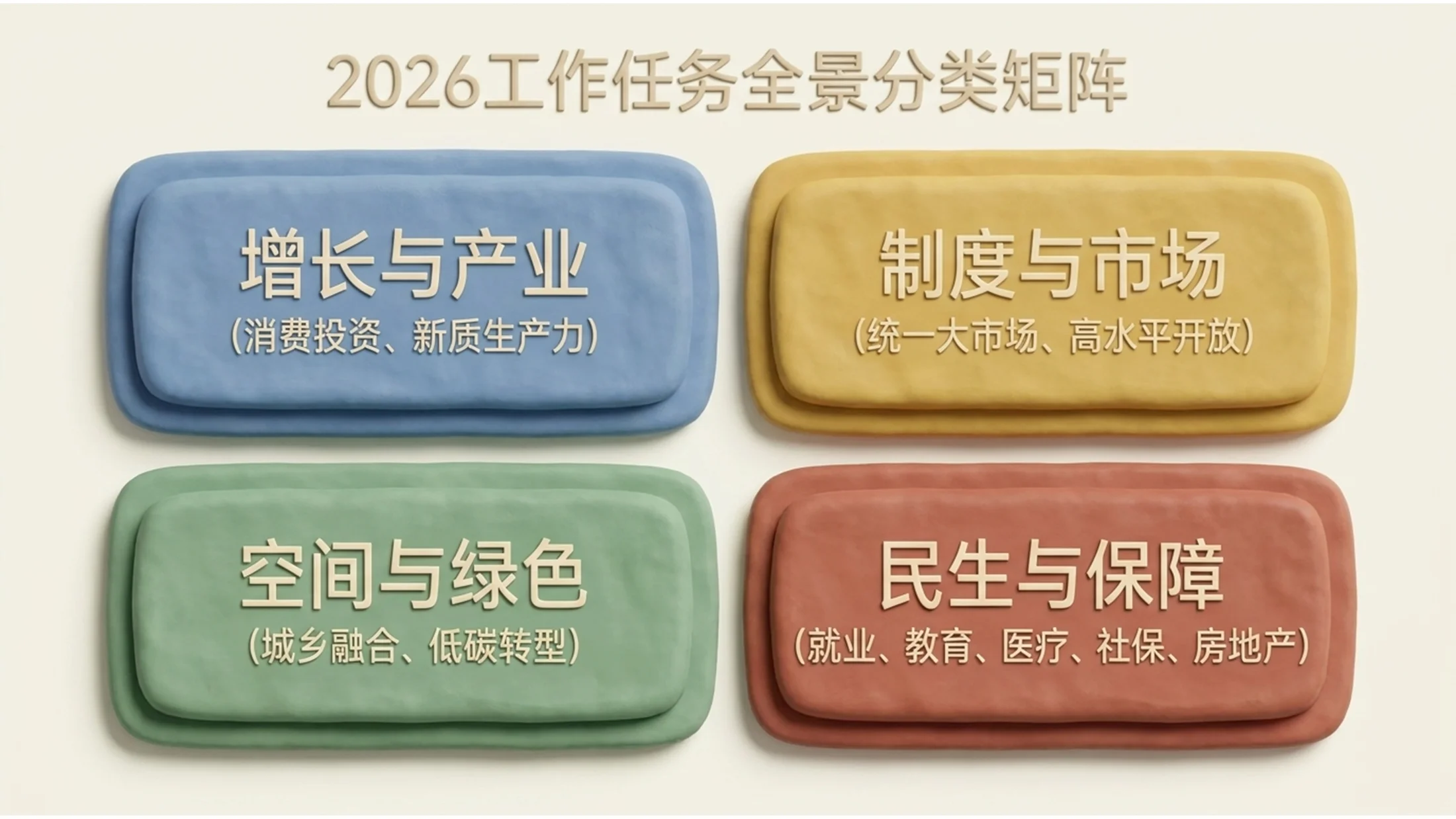 可爱柔和陶土风格政府工作报告PPT - 预览图8