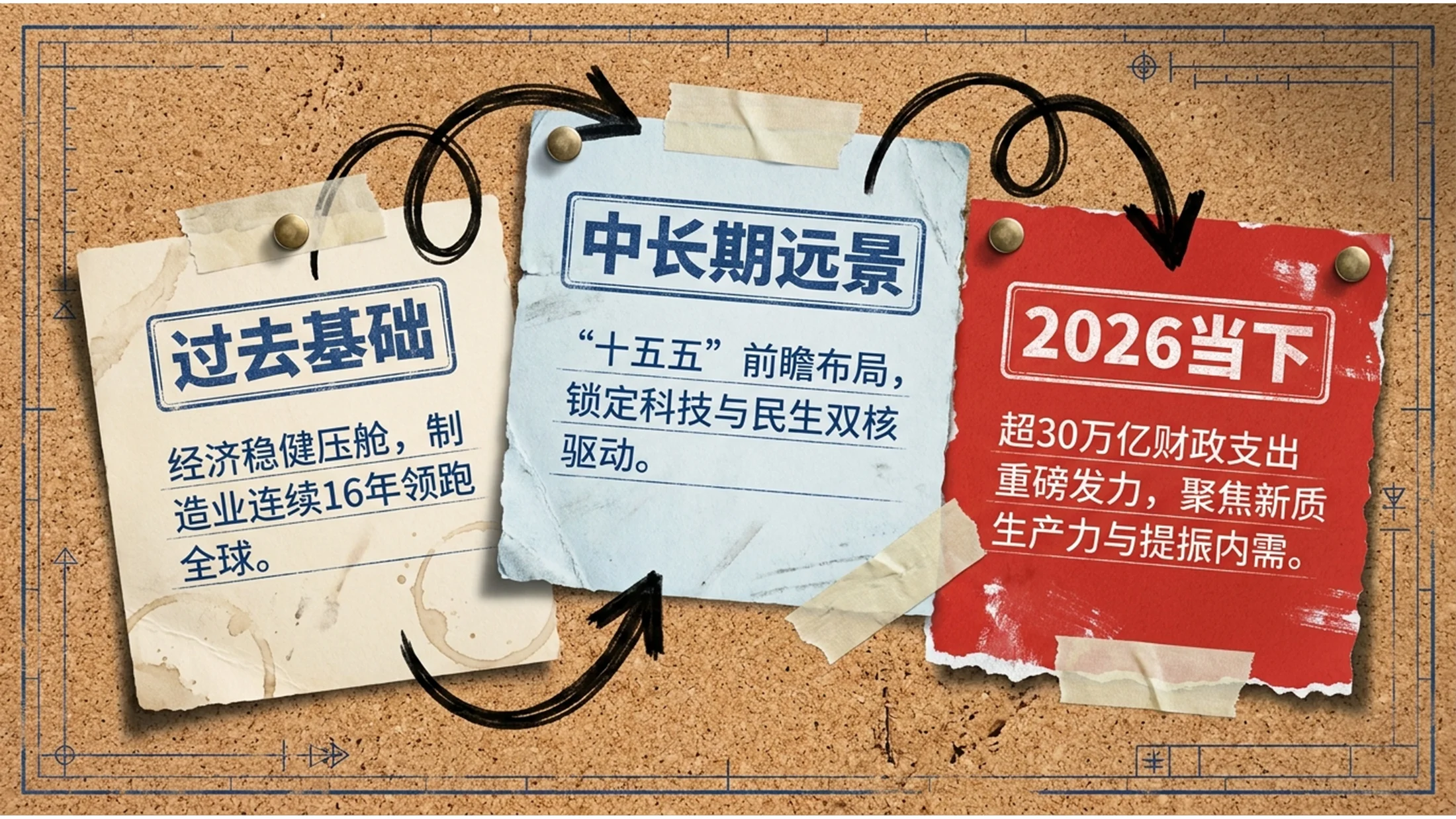 手撕纸拼贴风格政府工作报告PPT - 预览图1