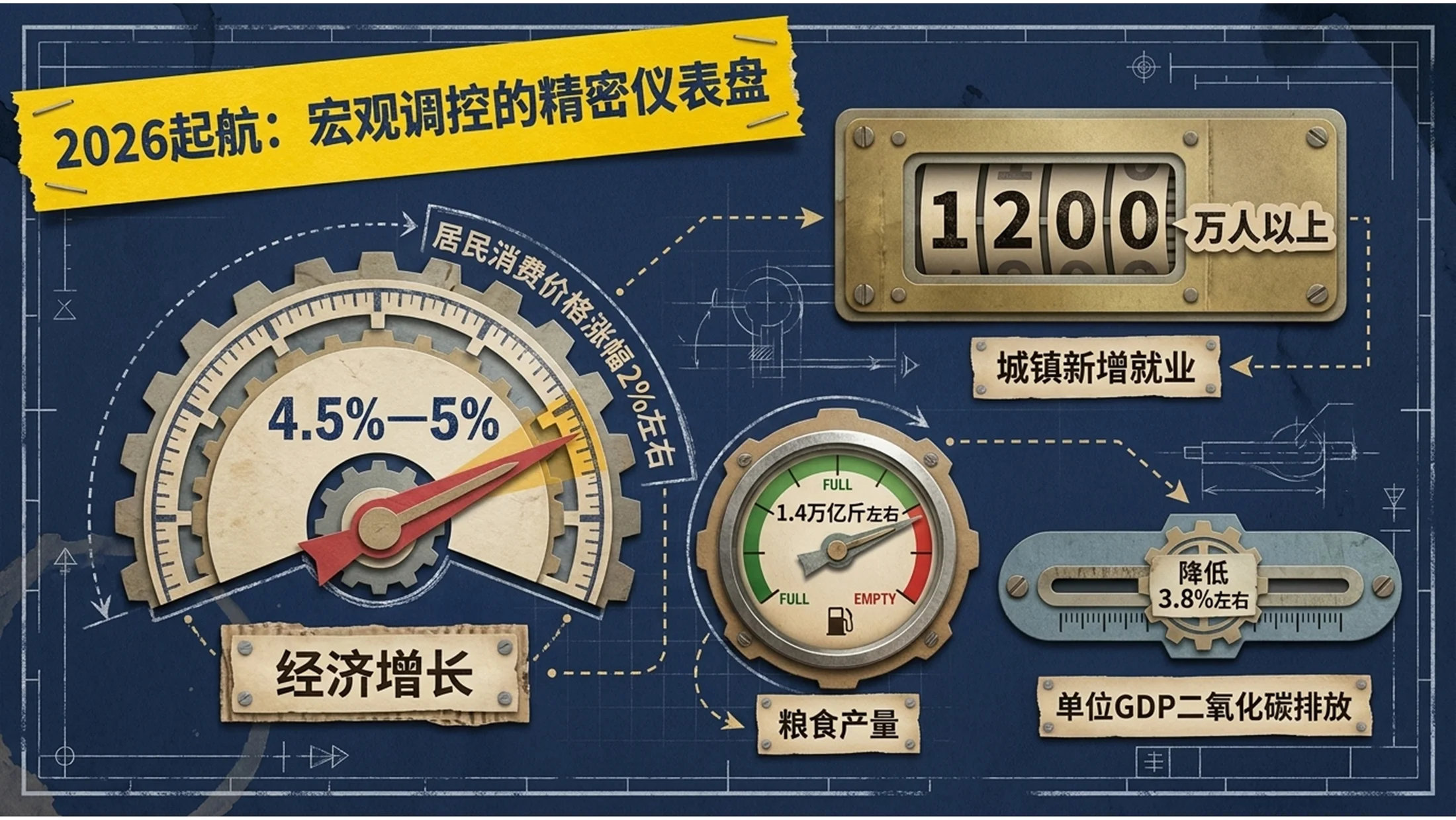 手撕纸拼贴风格政府工作报告PPT - 预览图5