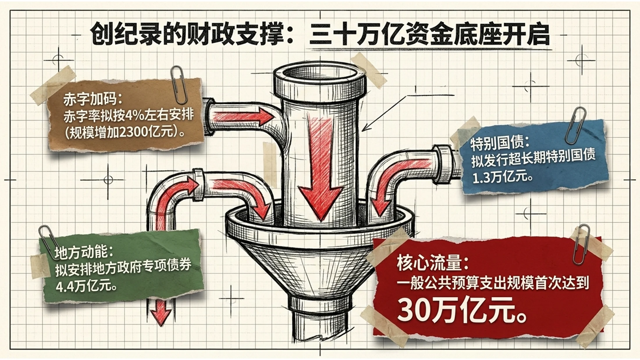 手撕纸拼贴风格政府工作报告PPT - 预览图6