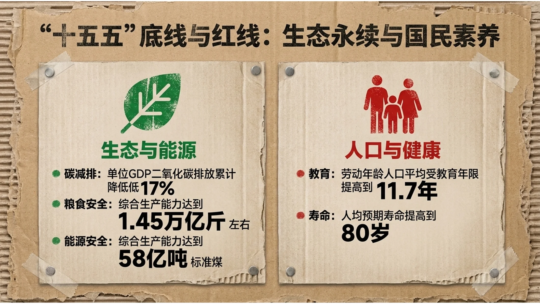 粗糙瓦楞纸拼贴画风格政府工作报告PPT - 预览图5