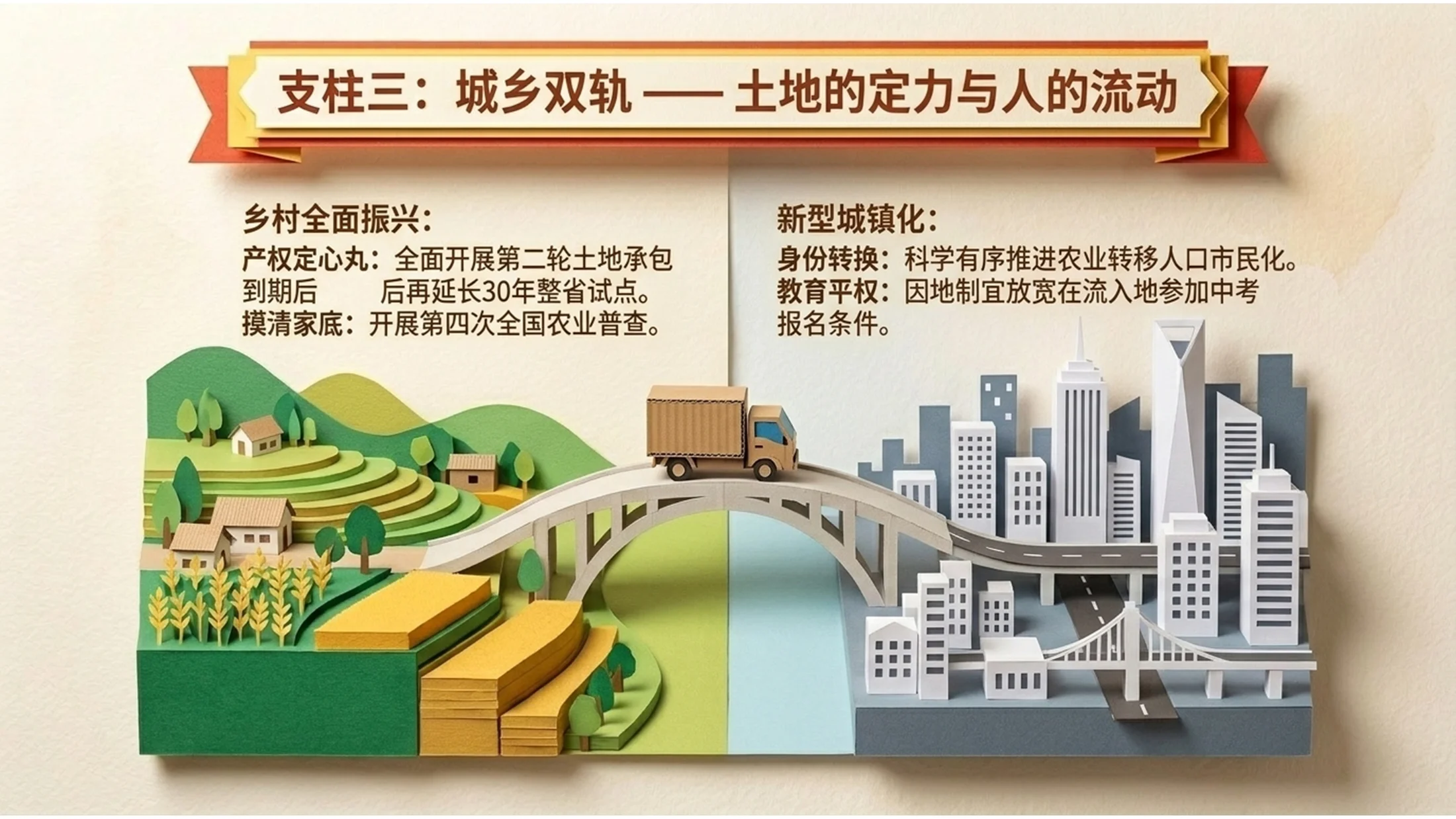 立体纸模折叠场景风格政府工作报告PPT - 预览图10