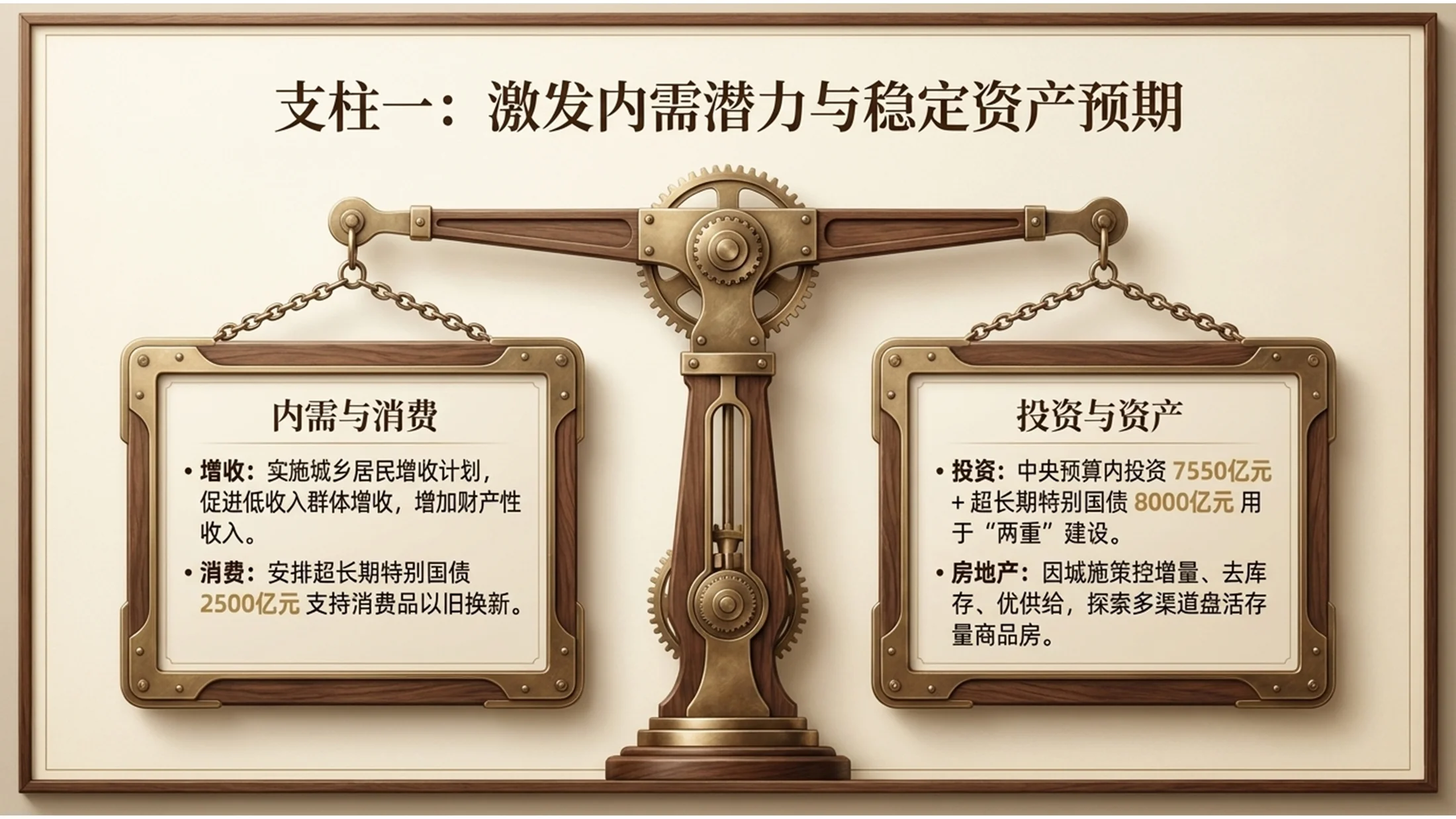 深色庄重胡桃木雕刻风格政府工作报告PPT - 预览图10