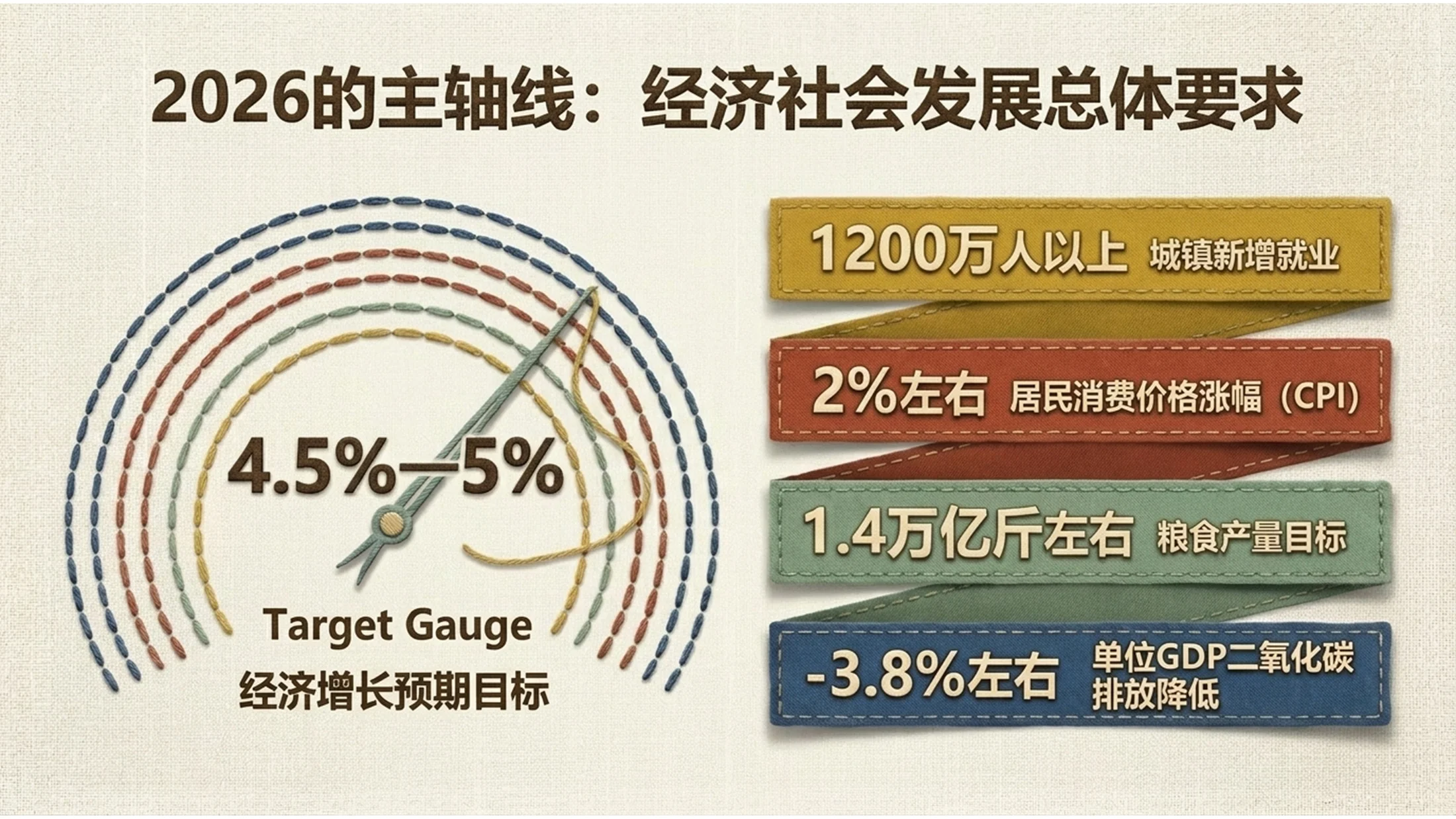 布艺绗缝拼布风格政府工作报告PPT - 预览图4