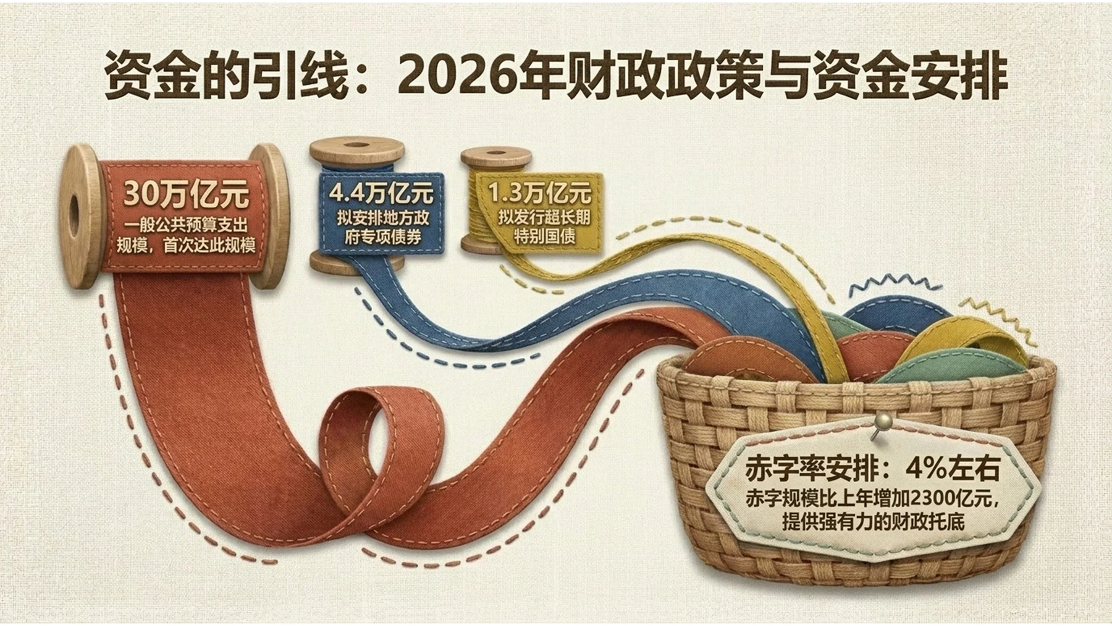 布艺绗缝拼布风格政府工作报告PPT - 预览图5