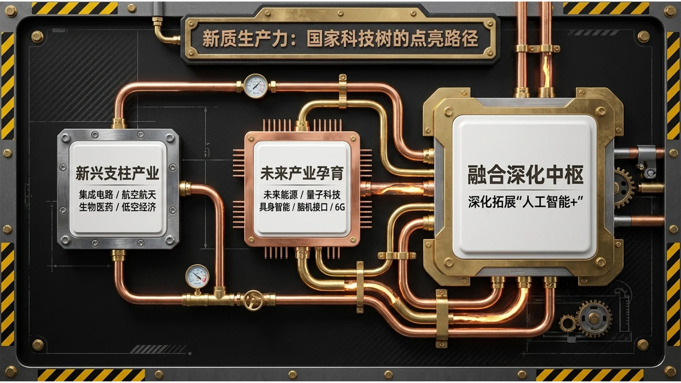 钢铁时代金属铸铁工业风格政府工作报告PPT - 预览图11