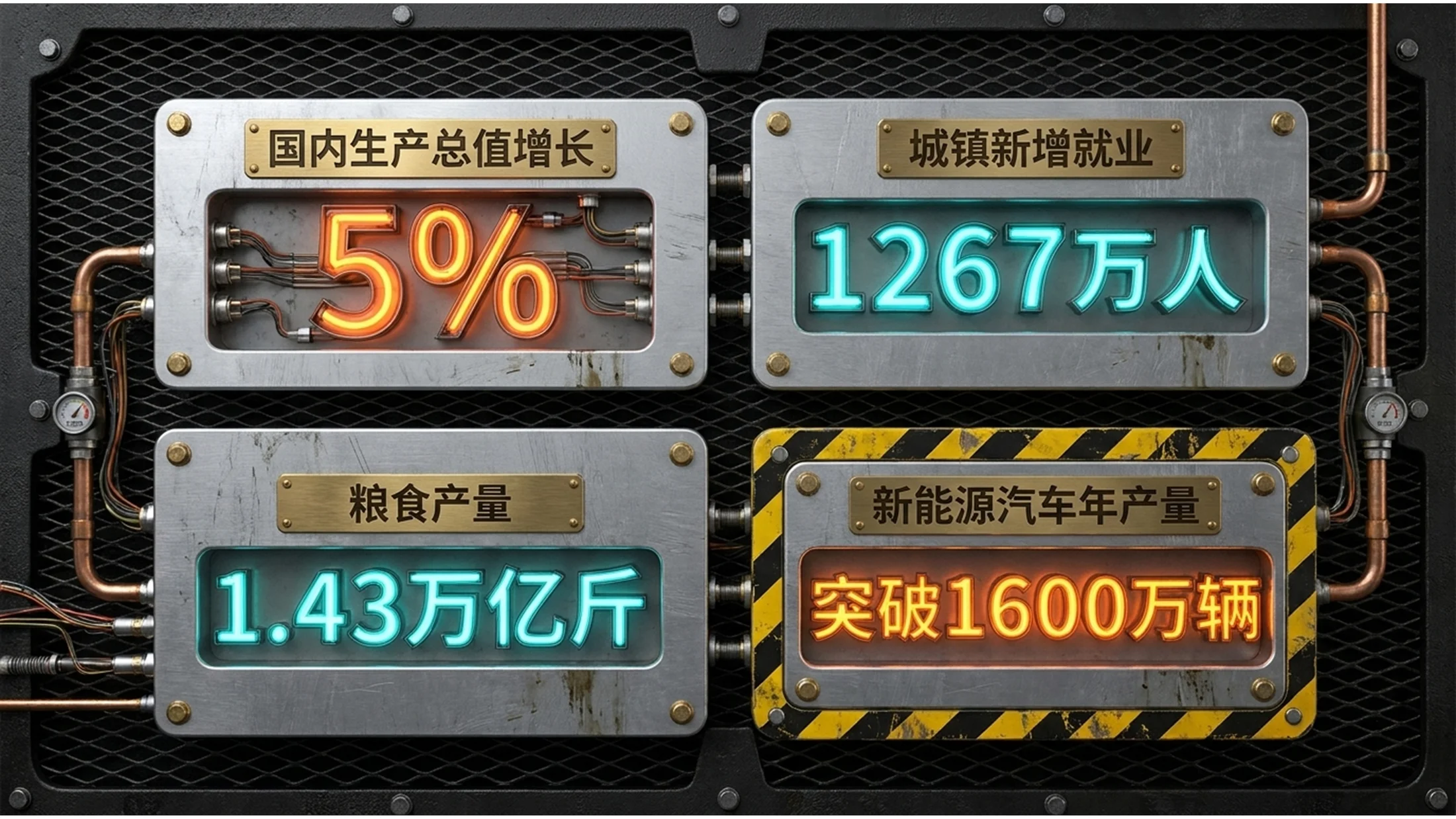 钢铁时代金属铸铁工业风格政府工作报告PPT - 预览图3