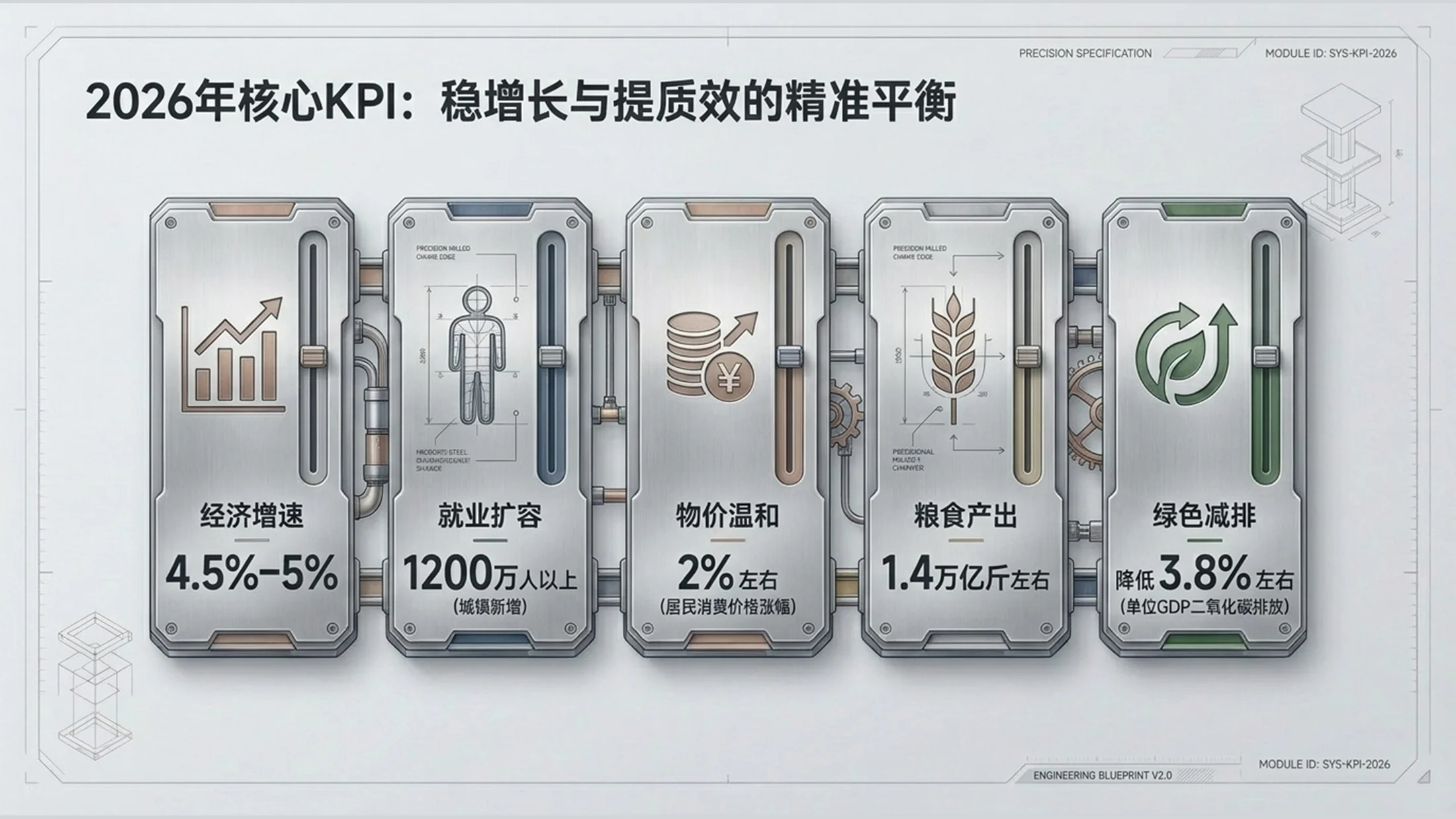 简约钛金属风格政府工作报告PPT - 预览图5