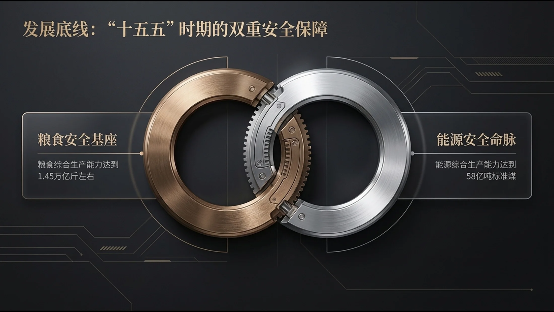 深色立体香槟金属风格政府工作报告PPT - 预览图5