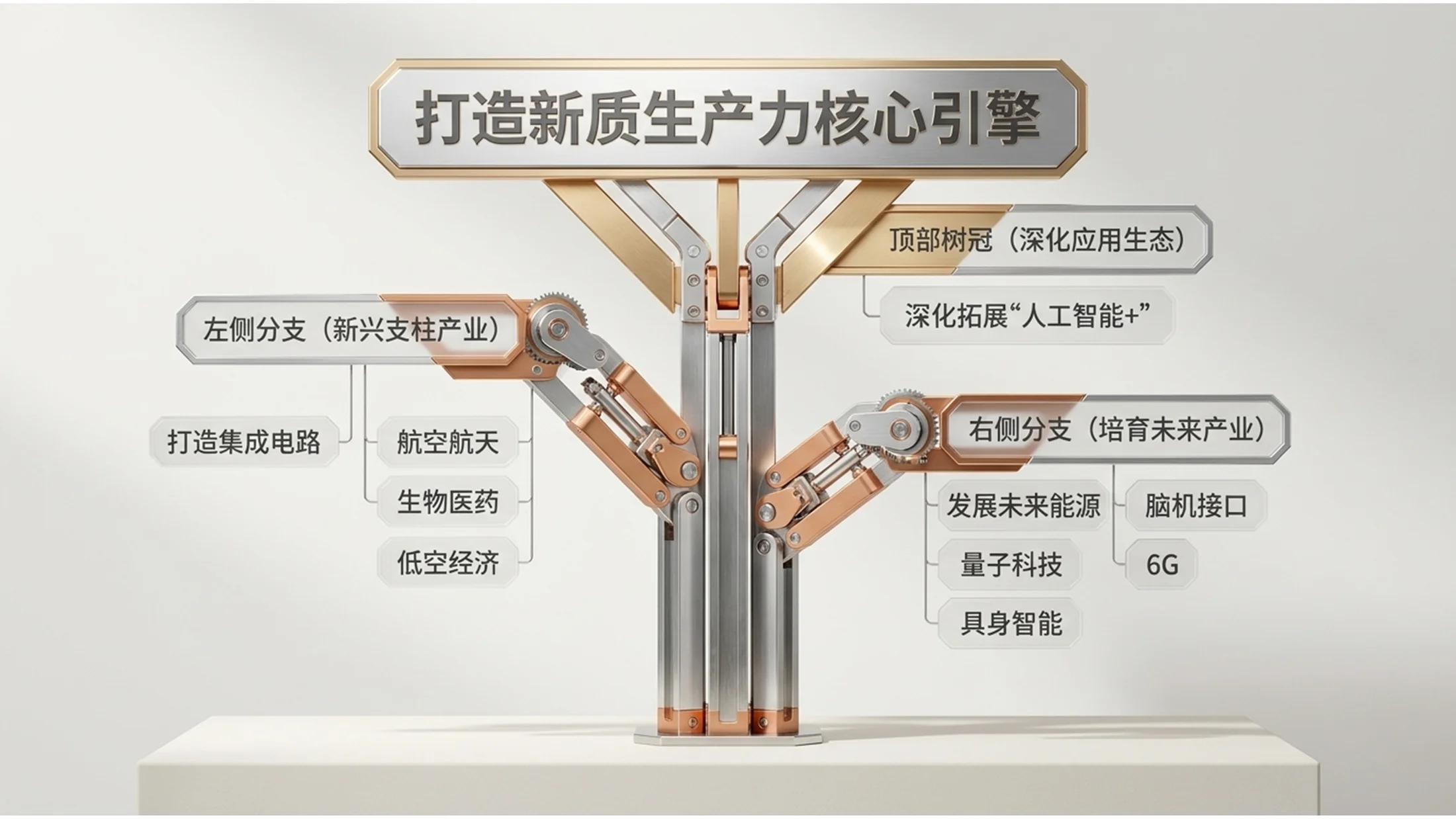 钛金镜面金属风格政府工作报告PPT - 预览图8