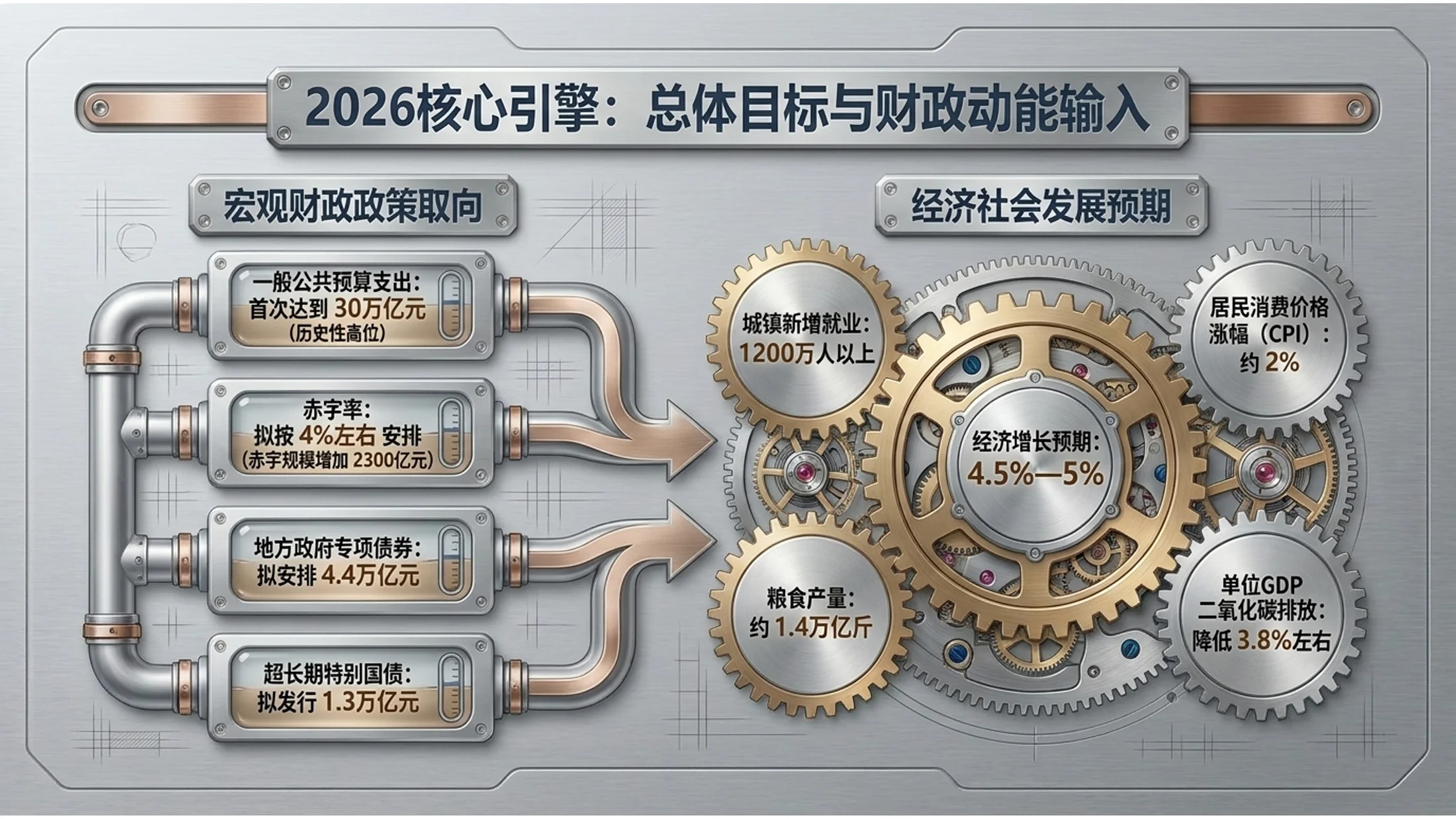 银灰拉丝金属风格政府工作报告PPT - 预览图4