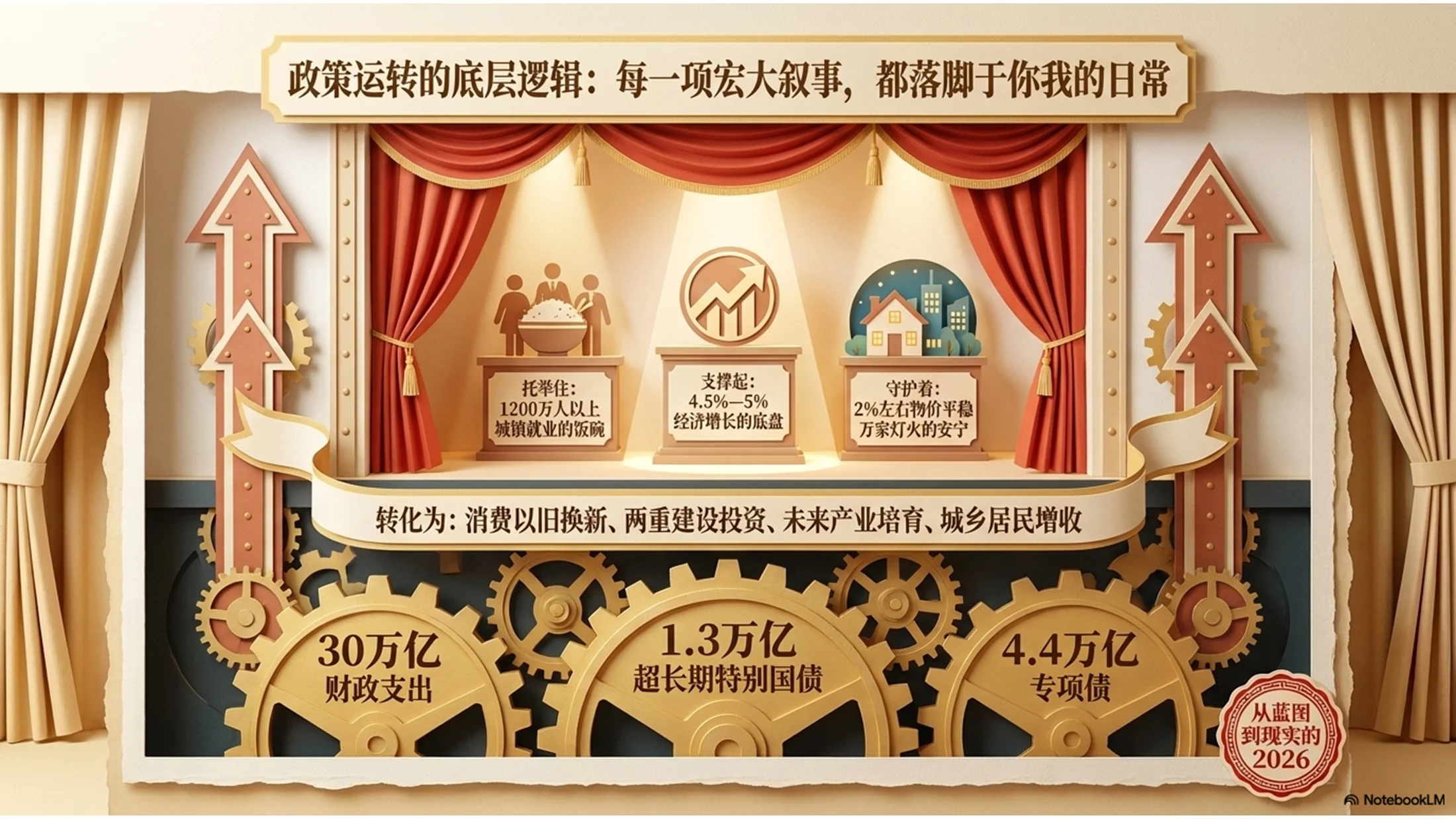卡通可爱3D绘本剧场风格政府工作报告PPT - 预览图9