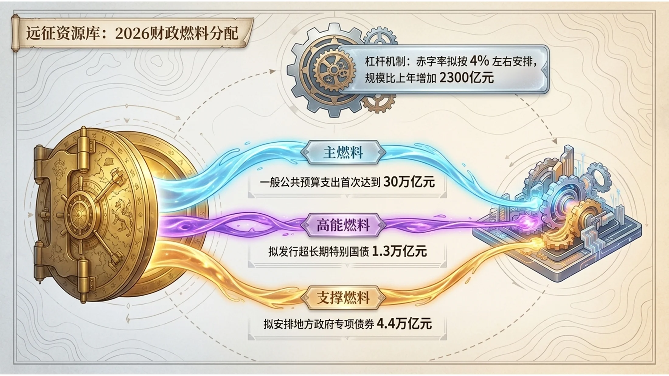 卡通手绘冒险地图风格政府工作报告PPT - 预览图5