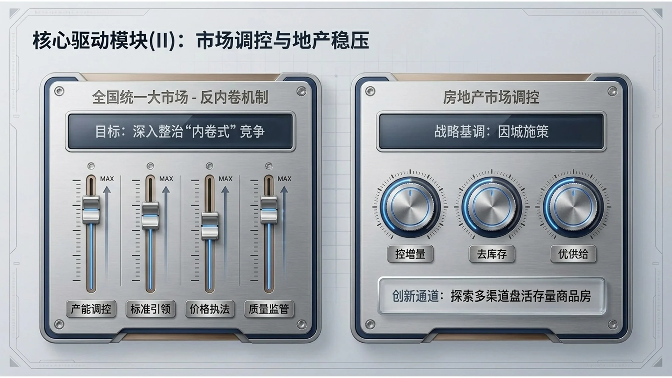 拉丝钢板镜面金属风格政府工作报告PPT - 预览图8