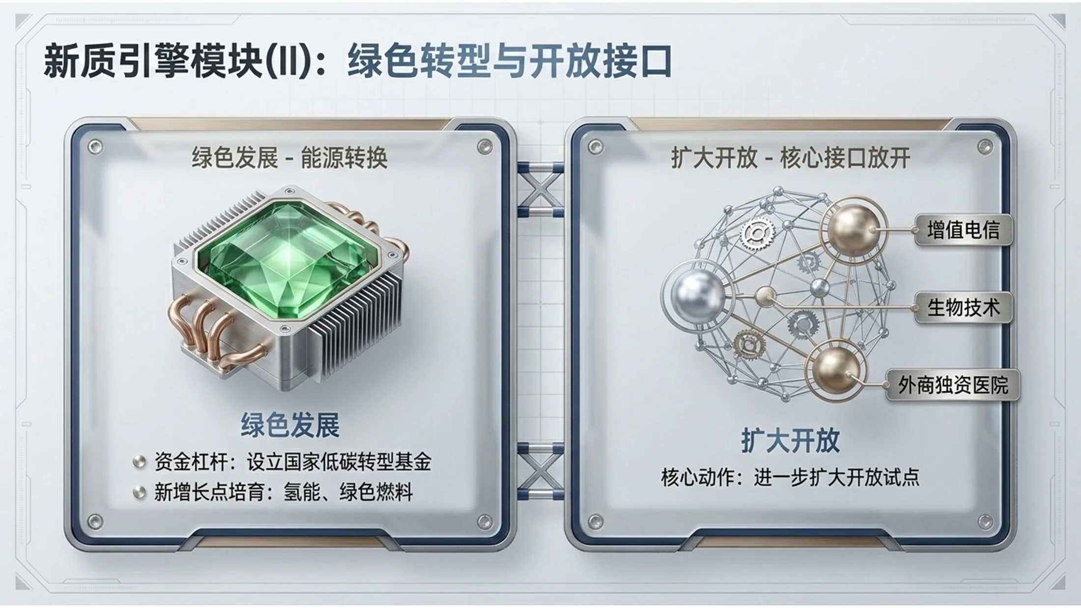 拉丝钢板镜面金属风格政府工作报告PPT - 预览图9