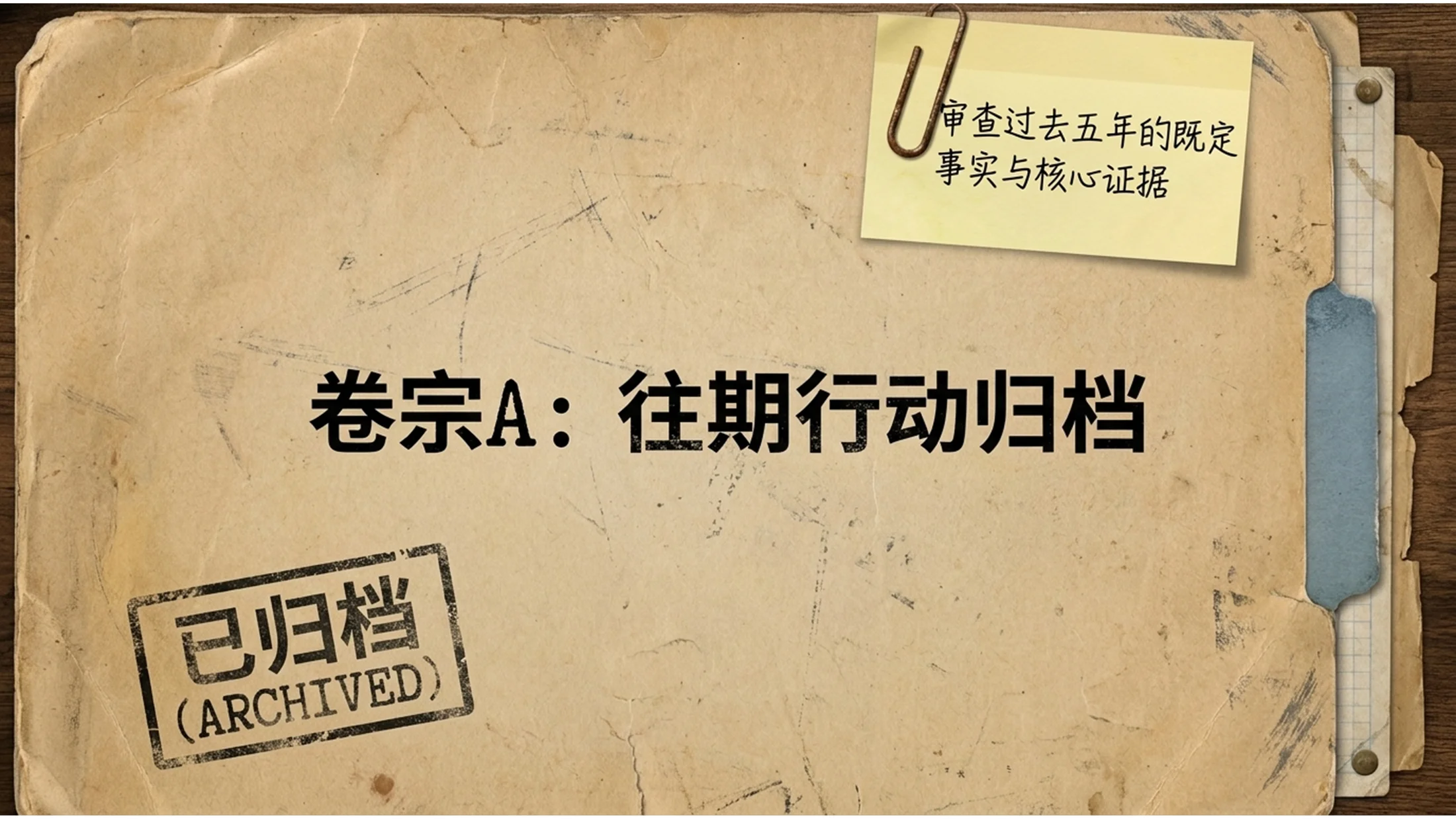 牛皮袋法律卷宗叙事风格政府工作报告PPT - 预览图2