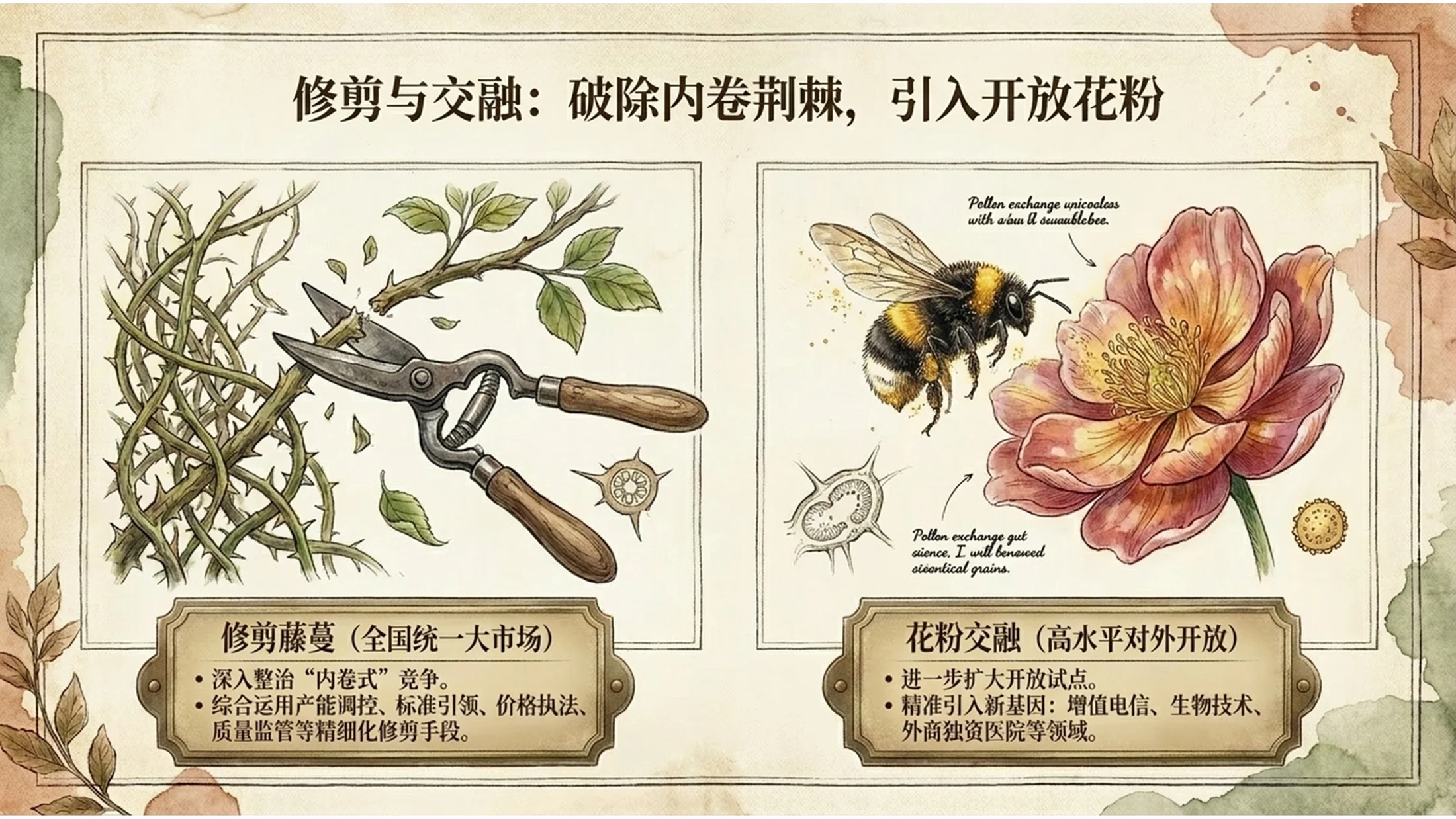 复古手绘博物馆图谱风格政府工作报告PPT - 预览图11