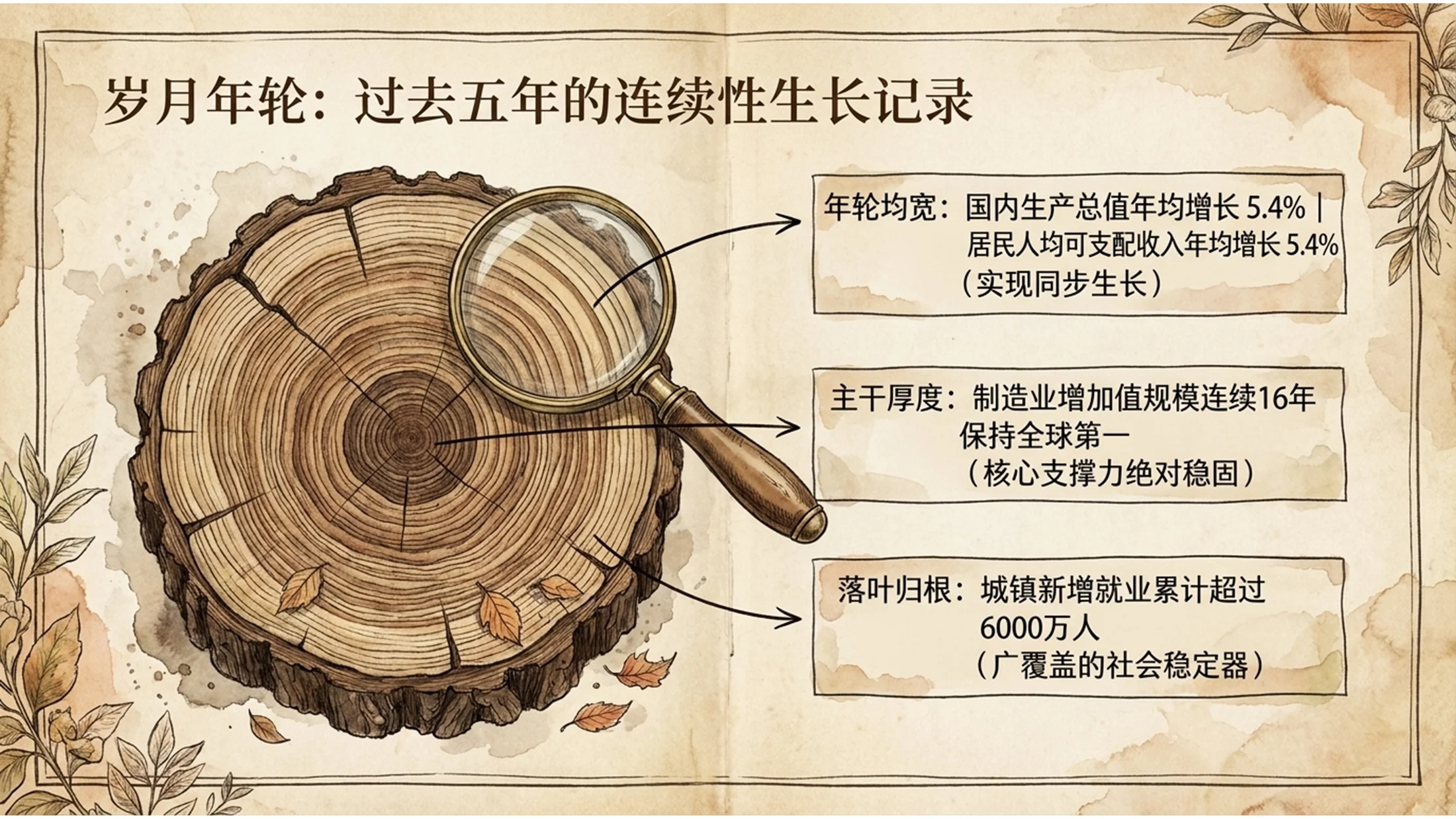 复古手绘博物馆图谱风格政府工作报告PPT - 预览图3