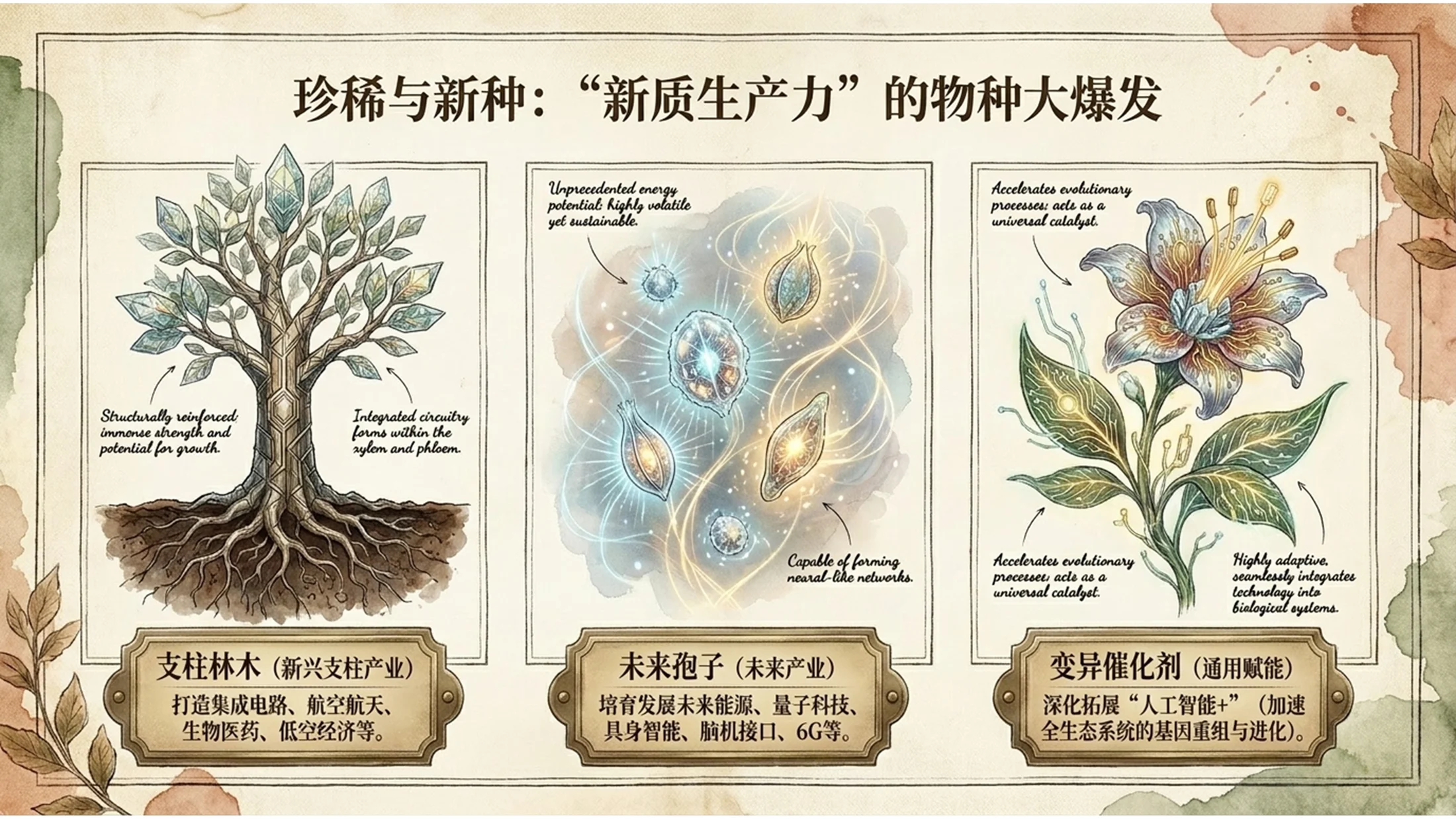 复古手绘博物馆图谱风格政府工作报告PPT - 预览图10