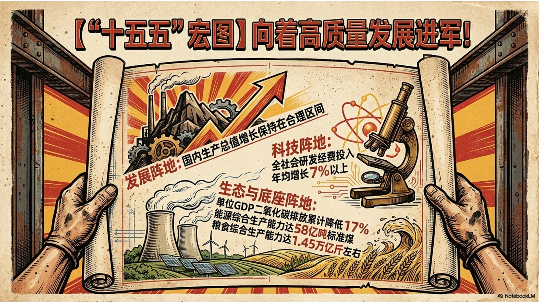 红色革命年代海报风格政府工作报告PPT - 预览图3