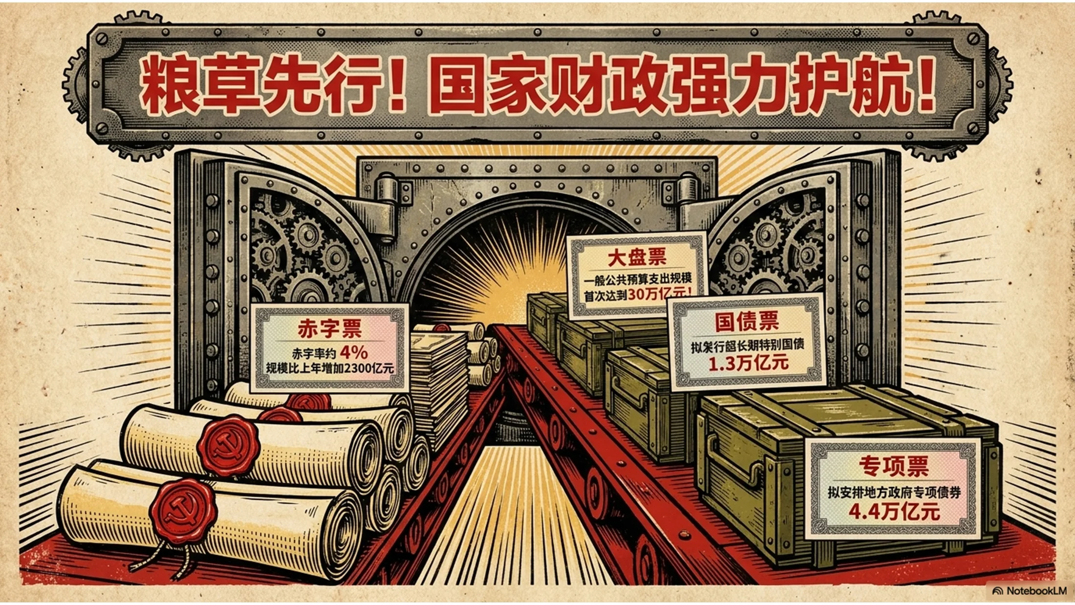 红色革命年代海报风格政府工作报告PPT - 预览图6