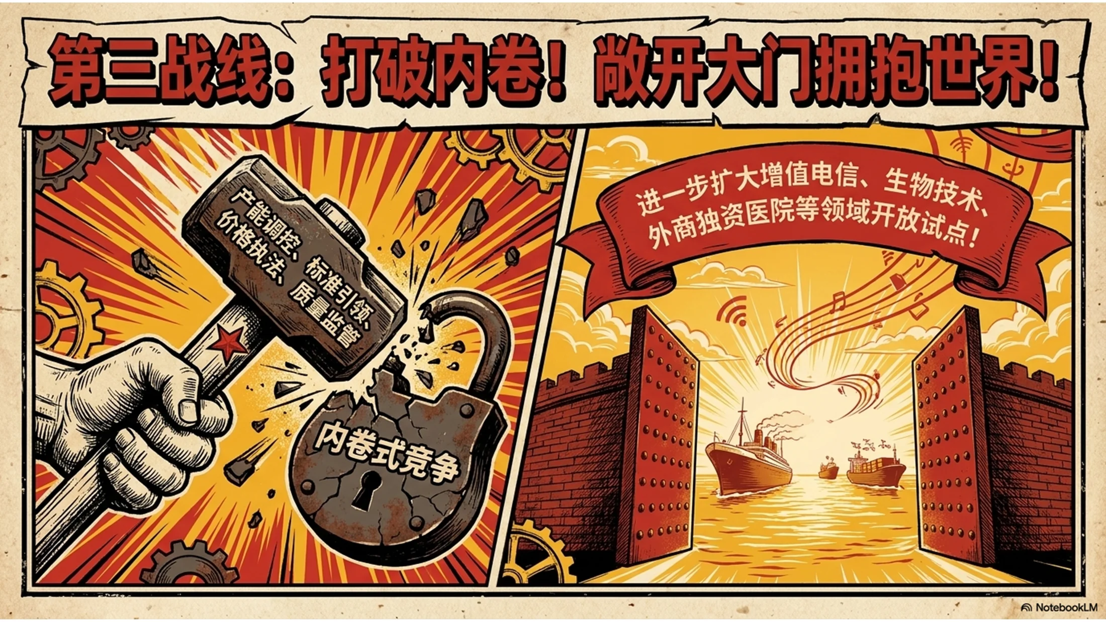 红色革命年代海报风格政府工作报告PPT - 预览图9