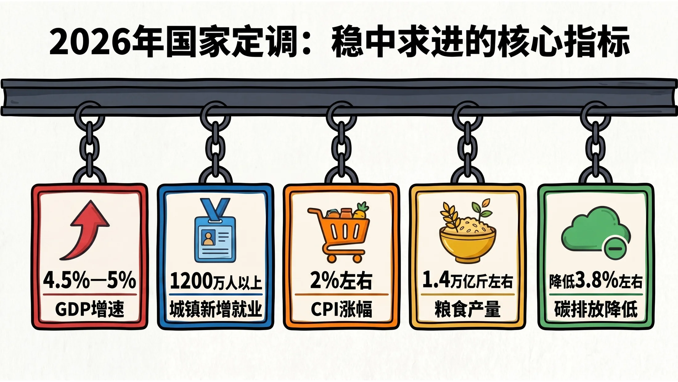 彩色扁平卡通手绘风格政府工作报告PPT - 预览图8