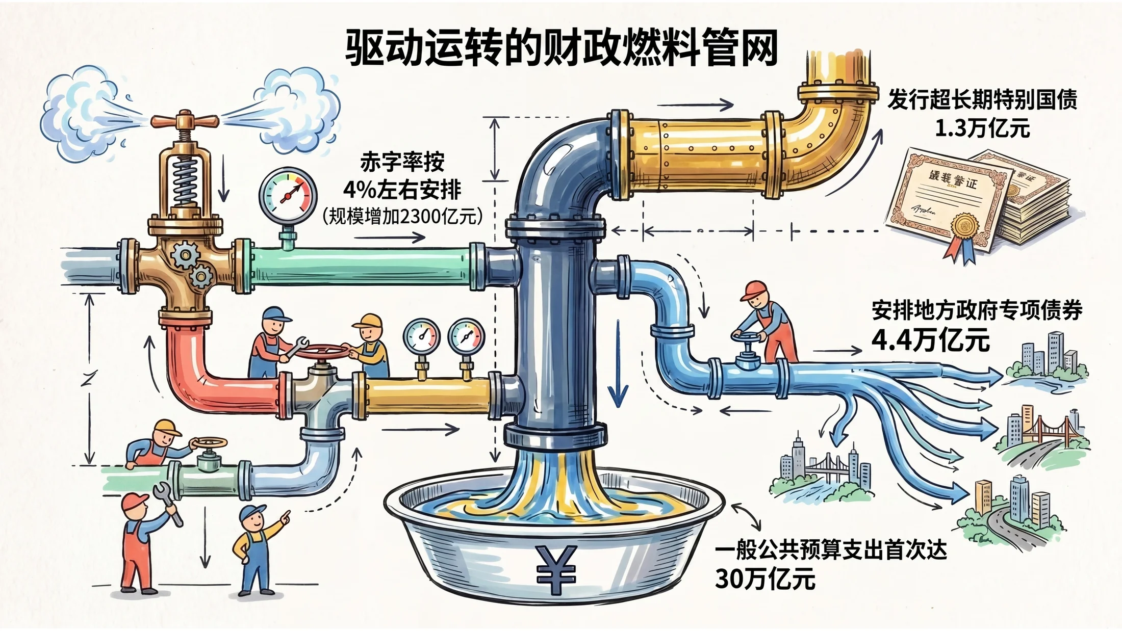 草图扁平手绘风格政府工作报告PPT - 预览图5