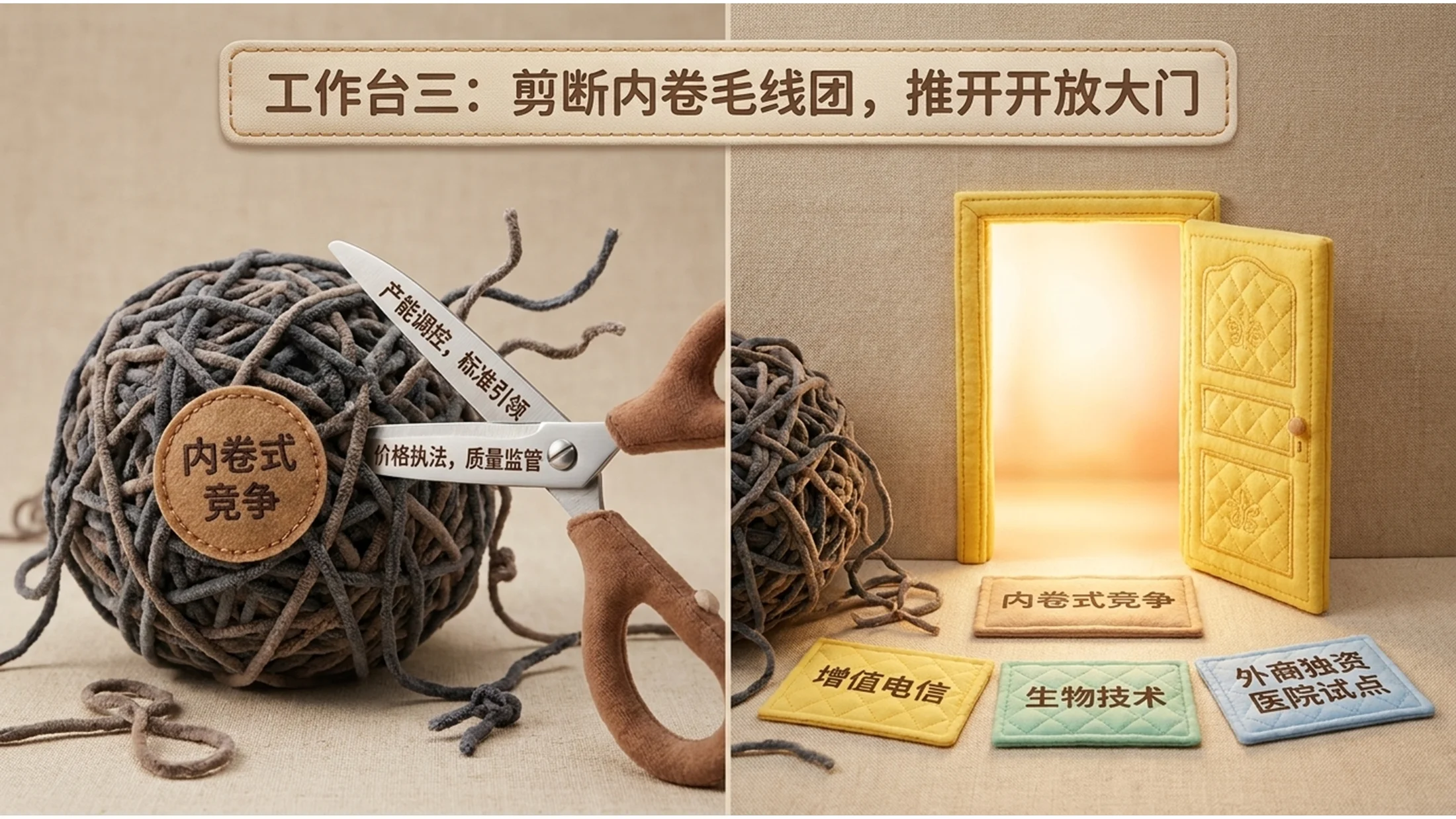 可爱卡通毛绒玩偶风格政府工作报告PPT - 预览图10