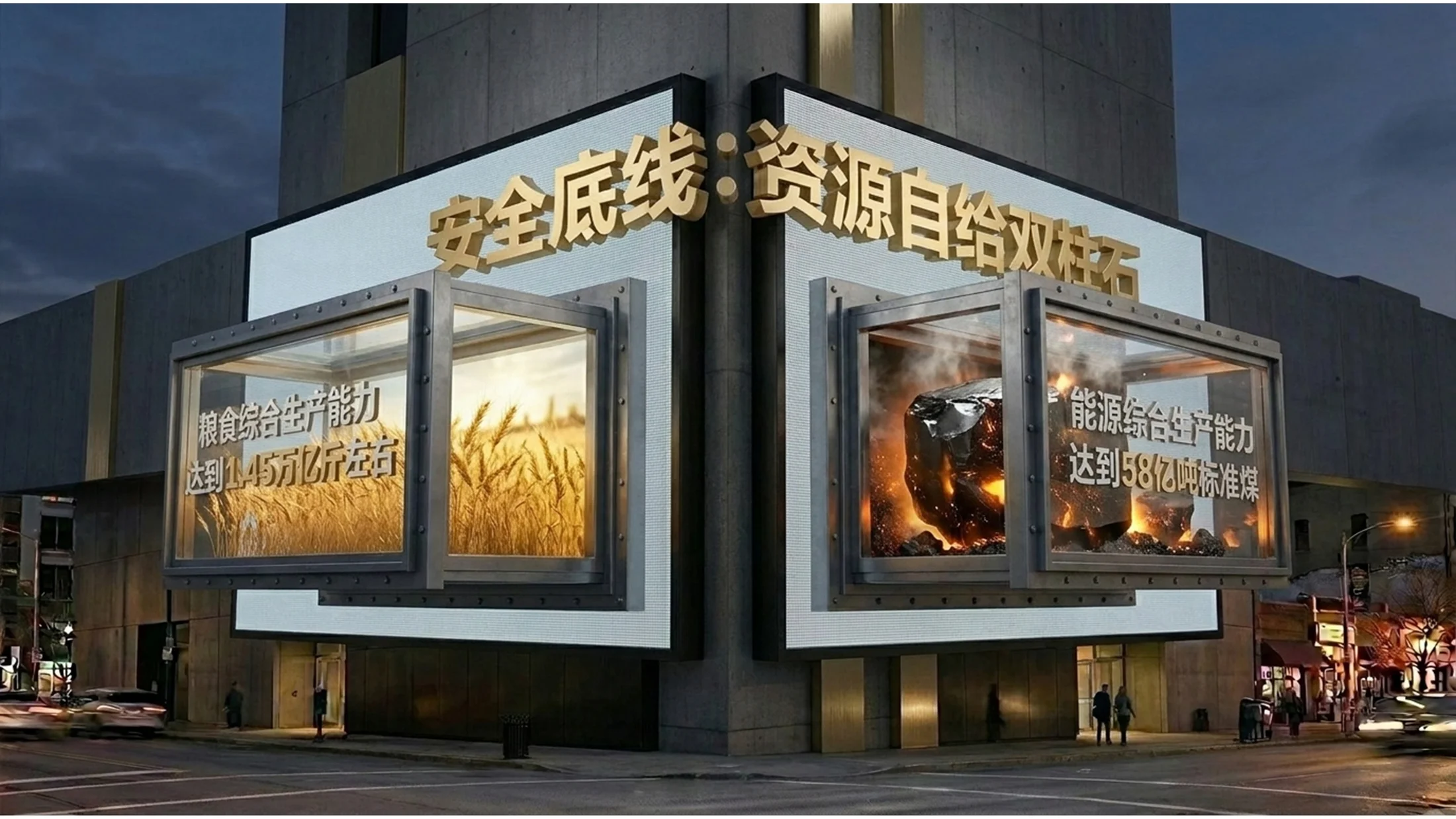 逼真商业裸眼3D巨幕风格政府工作报告PPT - 预览图12