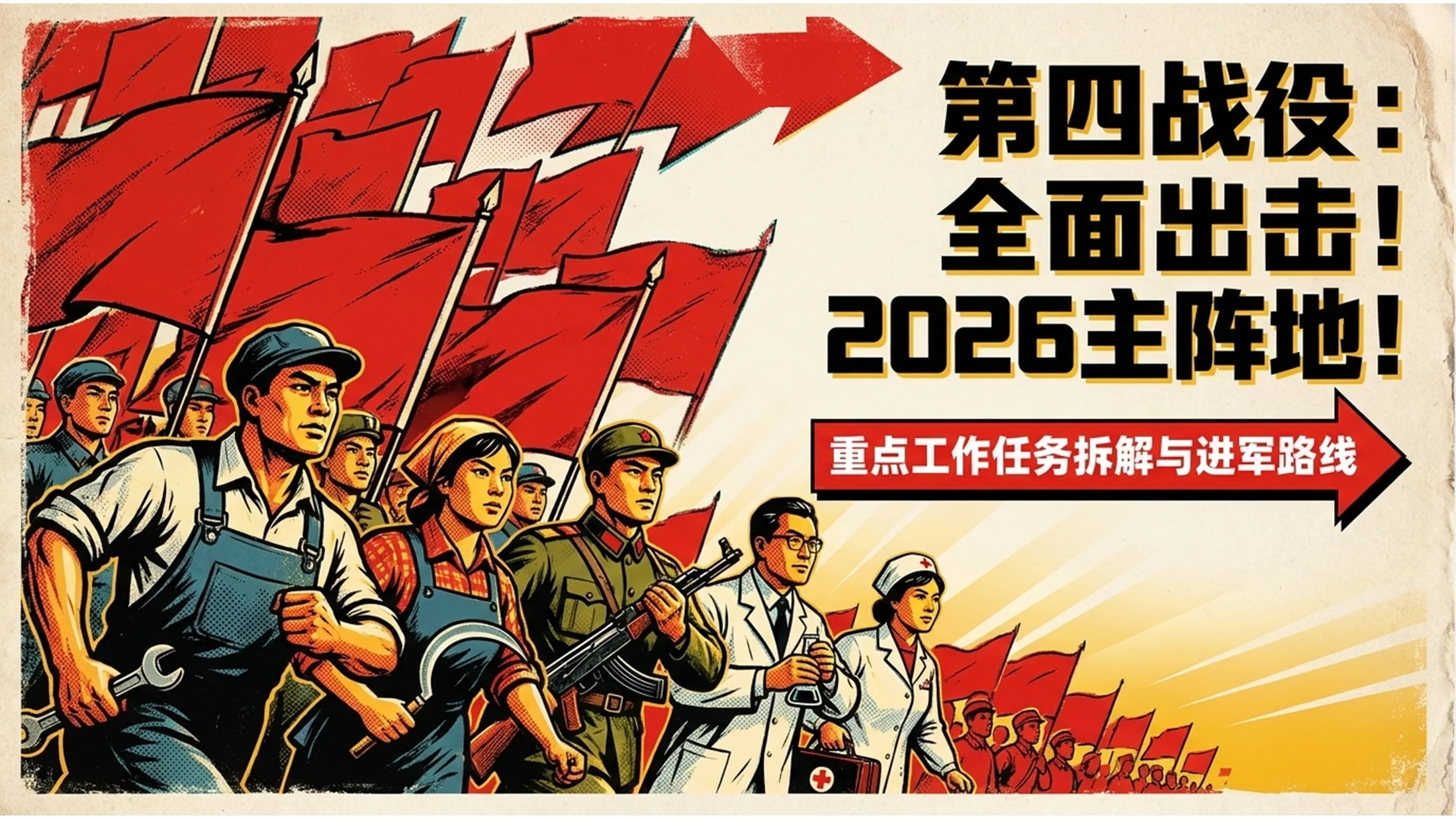 红色革命时代大字报风格政府工作报告PPT - 预览图11
