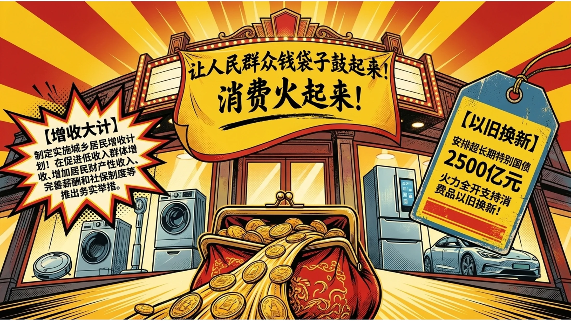 红色革命时代大字报风格政府工作报告PPT - 预览图12