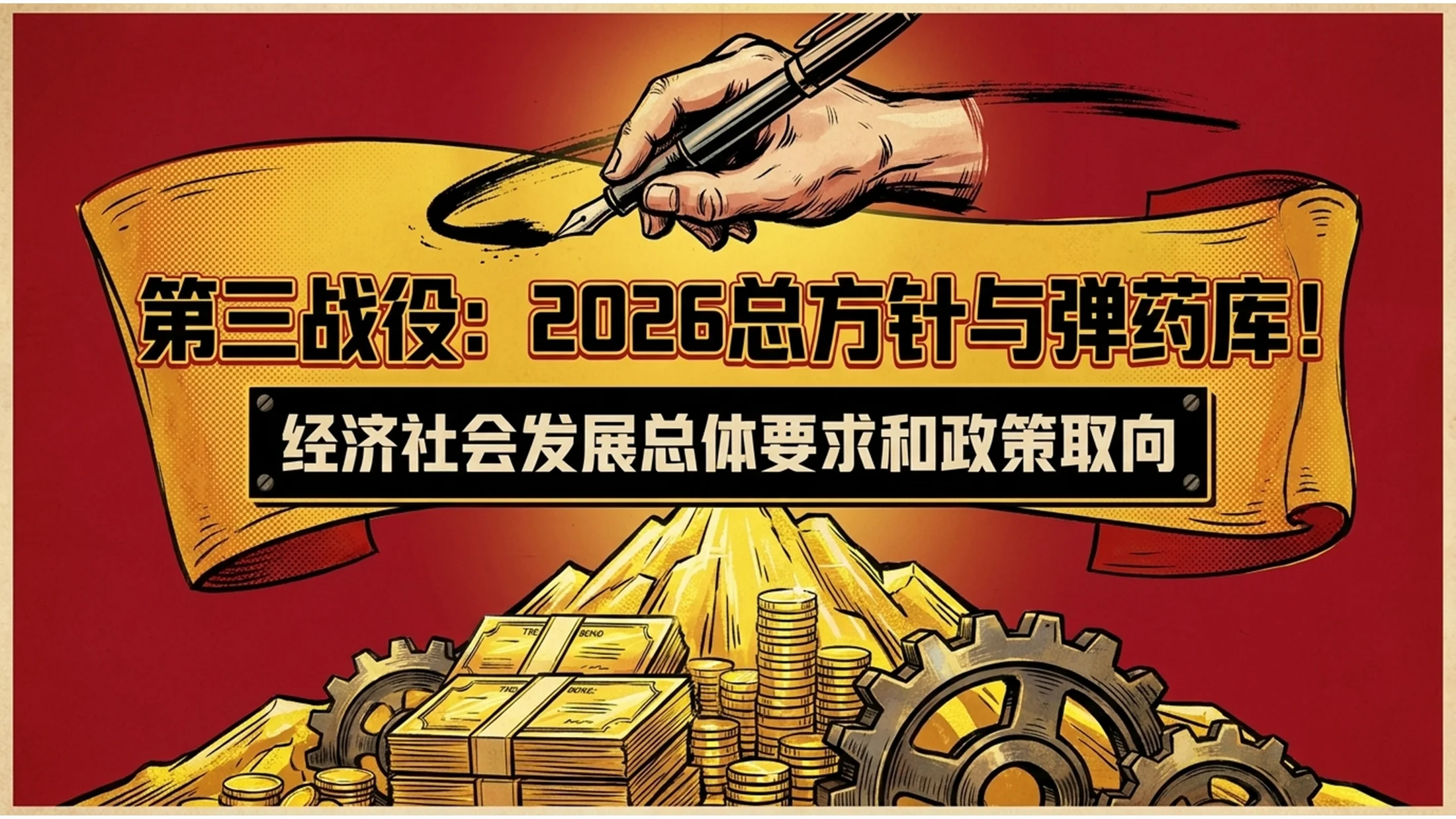 红色革命时代大字报风格政府工作报告PPT - 预览图9