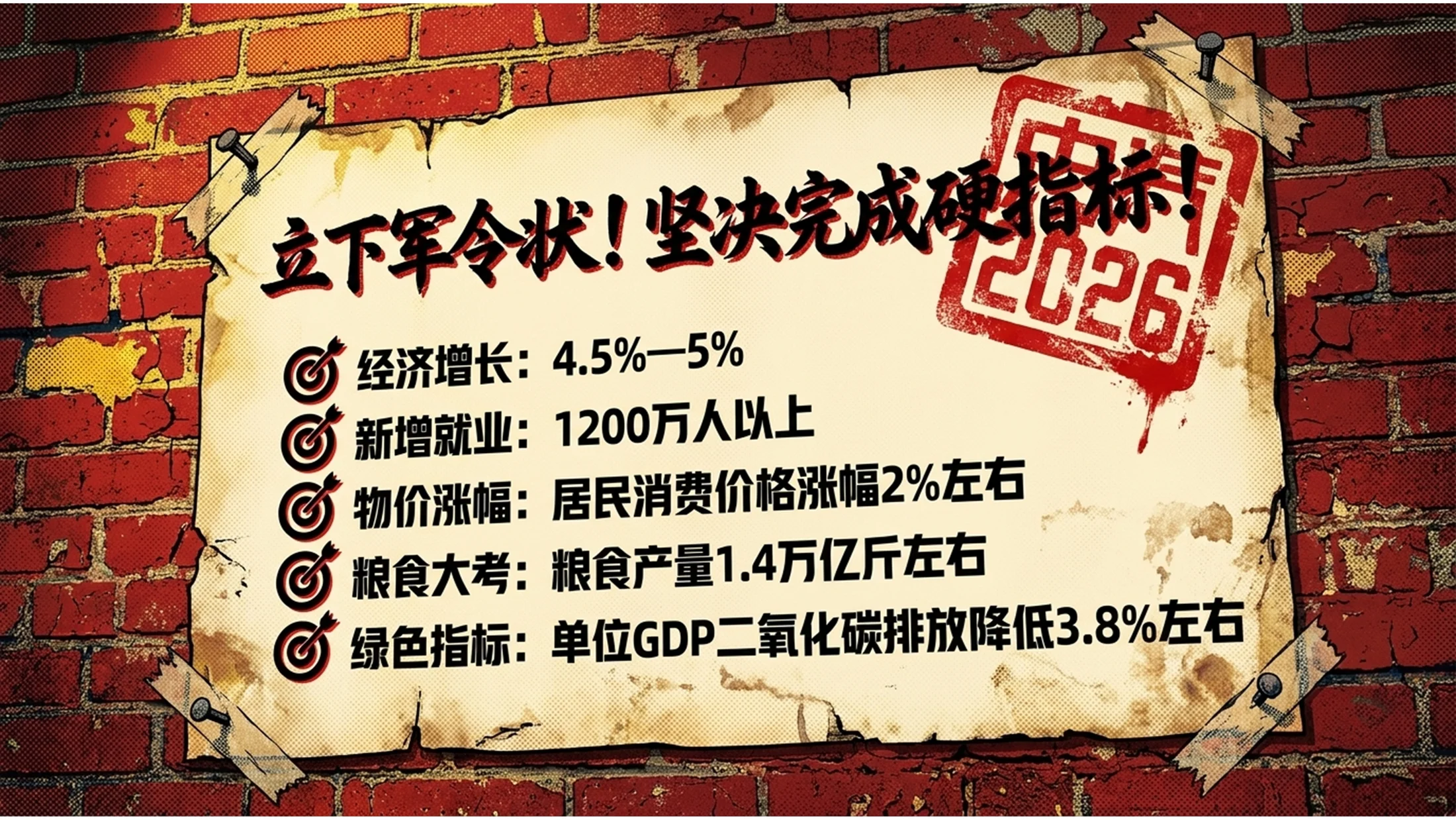 红色革命时代大字报风格政府工作报告PPT - 预览图10