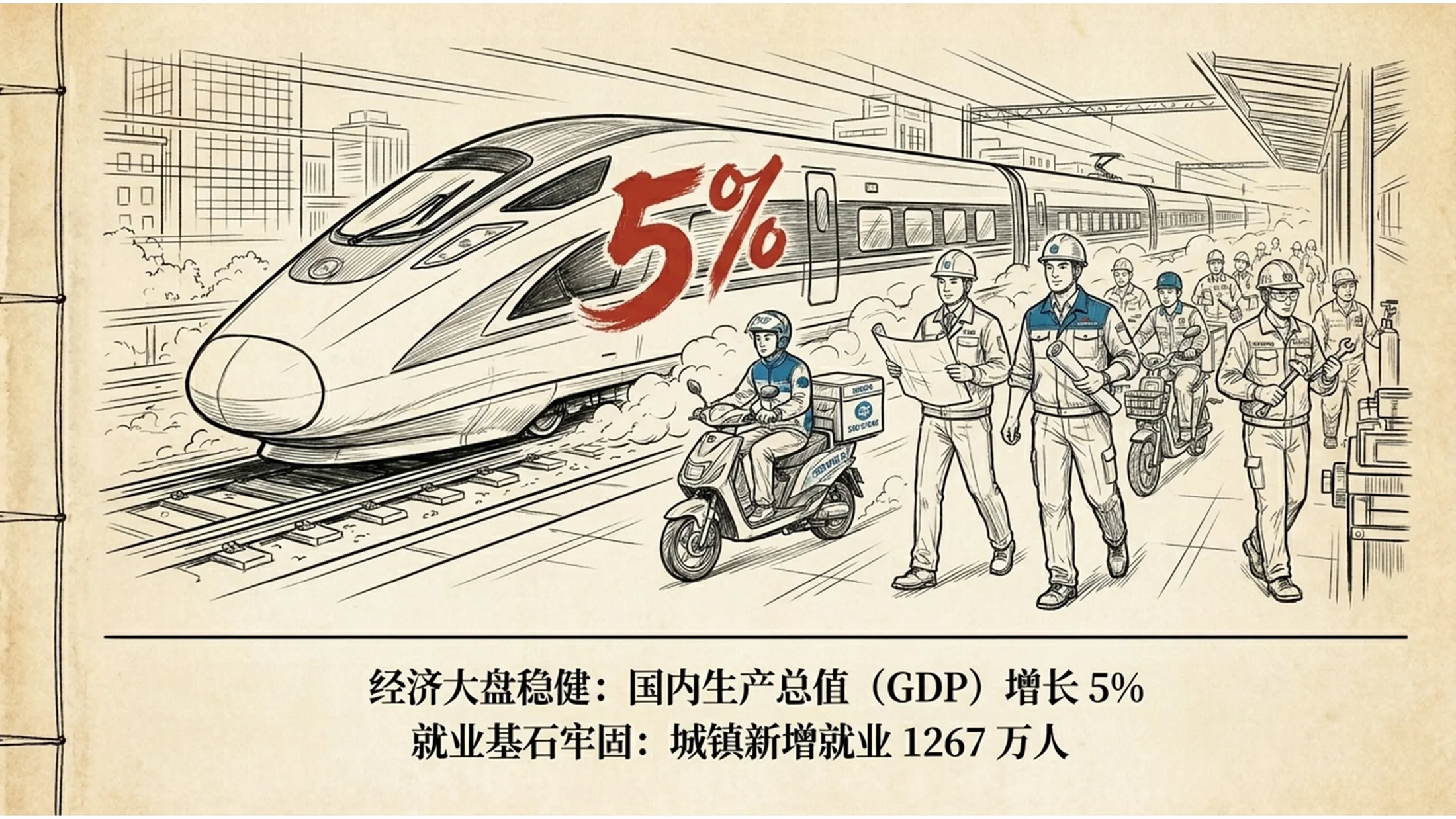 中国传统复古连环画风格政府工作报告PPT - 预览图2