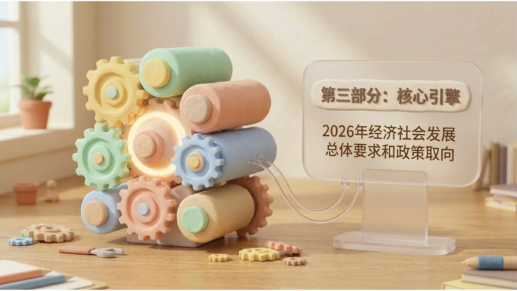 3D黏土可爱卡通风格政府工作报告PPT - 预览图13