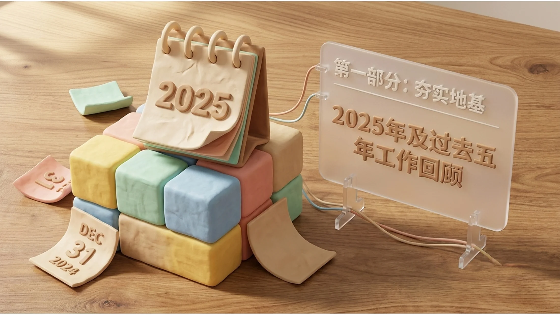 3D黏土可爱卡通风格政府工作报告PPT - 预览图2