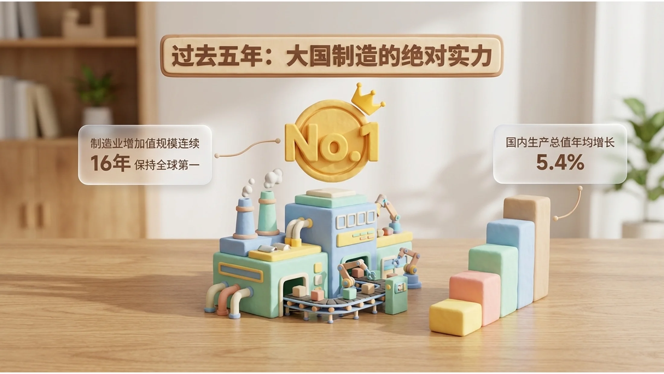 3D黏土可爱卡通风格政府工作报告PPT - 预览图5