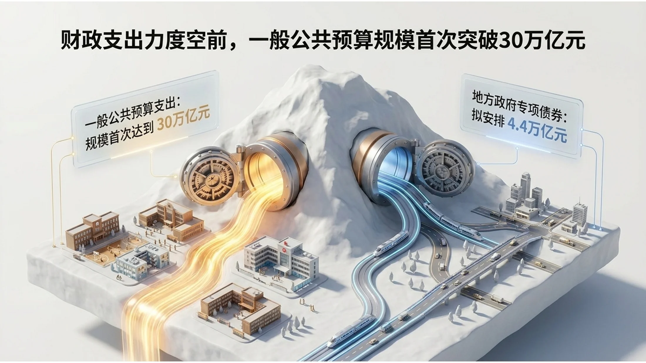 3D立体微缩画面雕塑风格政府工作报告PPT - 预览图15