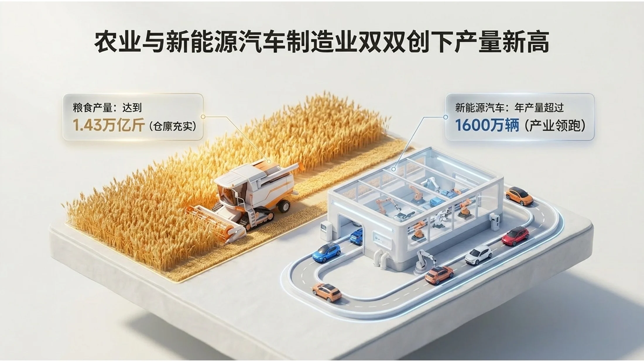 3D立体微缩画面雕塑风格政府工作报告PPT - 预览图2
