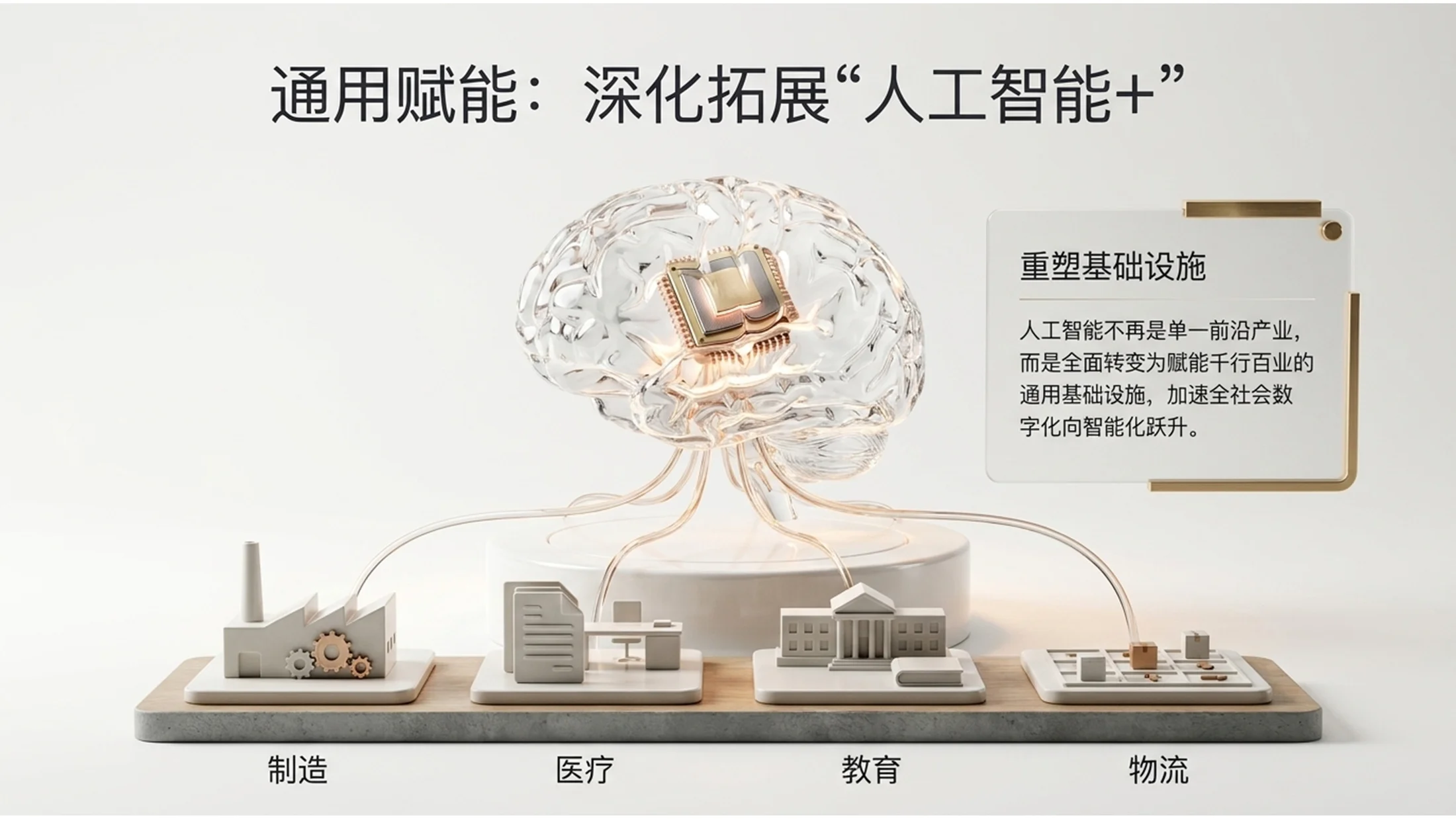 高清三维3D玻璃质感风格政府工作报告PPT - 预览图12