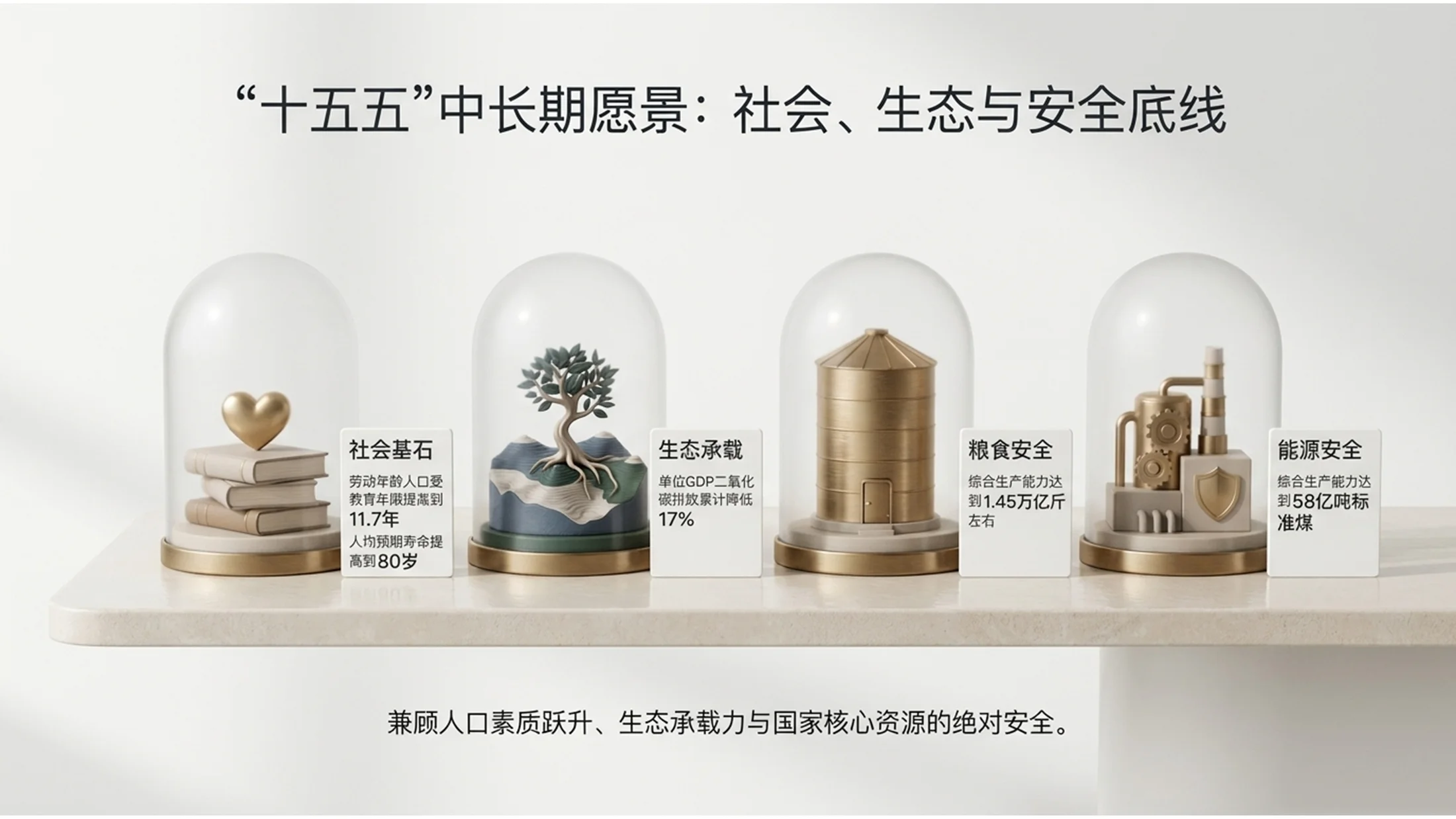 高清三维3D玻璃质感风格政府工作报告PPT - 预览图5