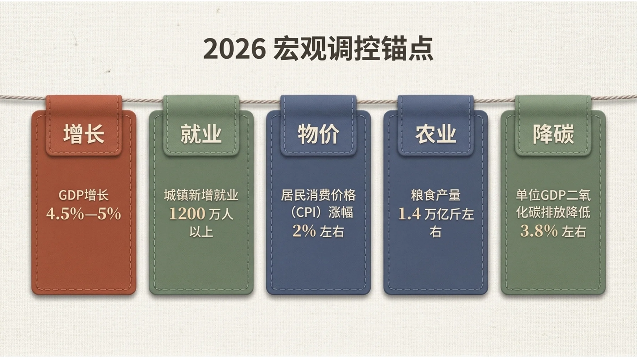 简约亚麻布纹理材质风格政府工作报告PPT - 预览图12