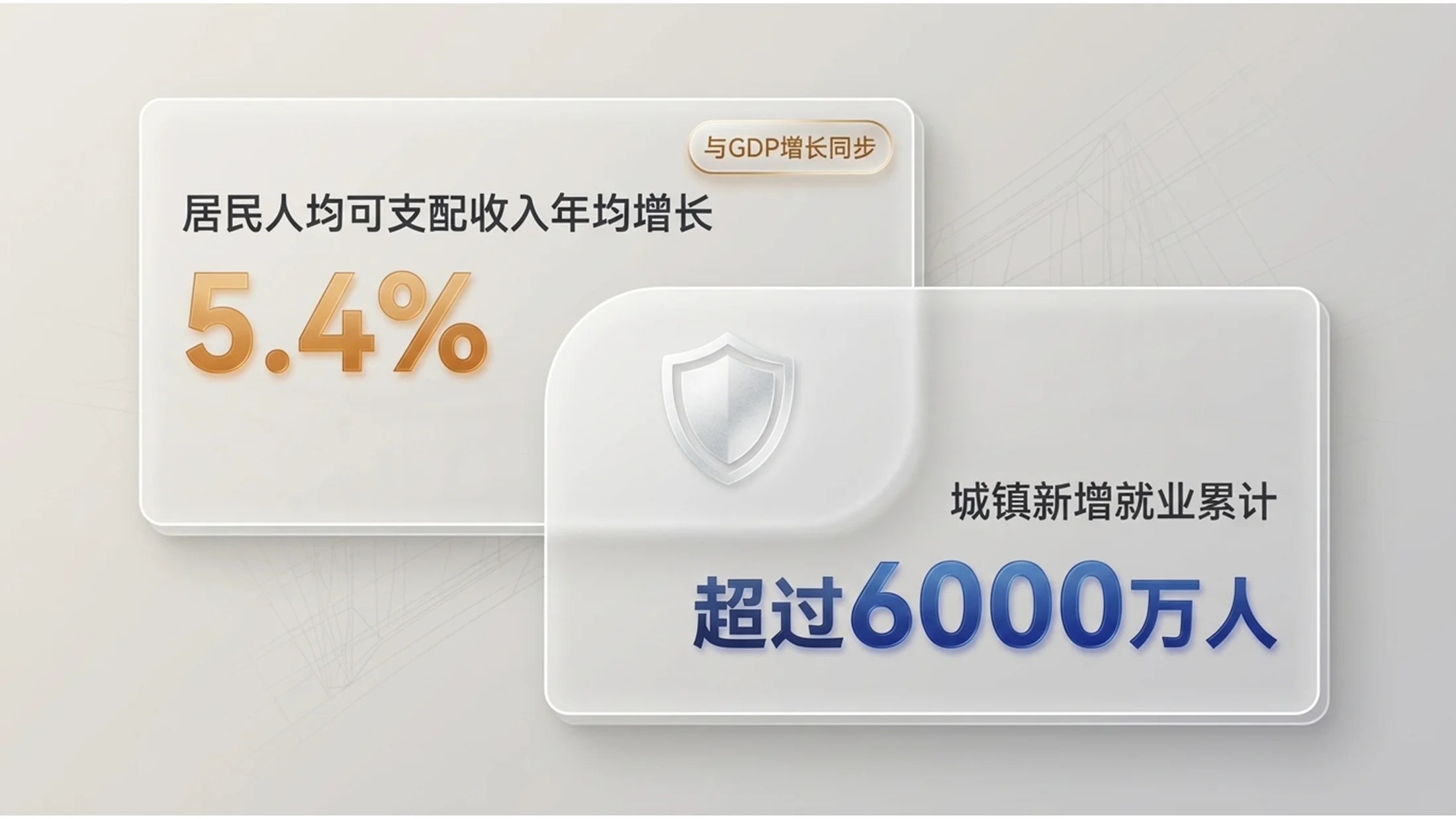 简约通透C4D切面水晶风格政府工作报告PPT - 预览图7