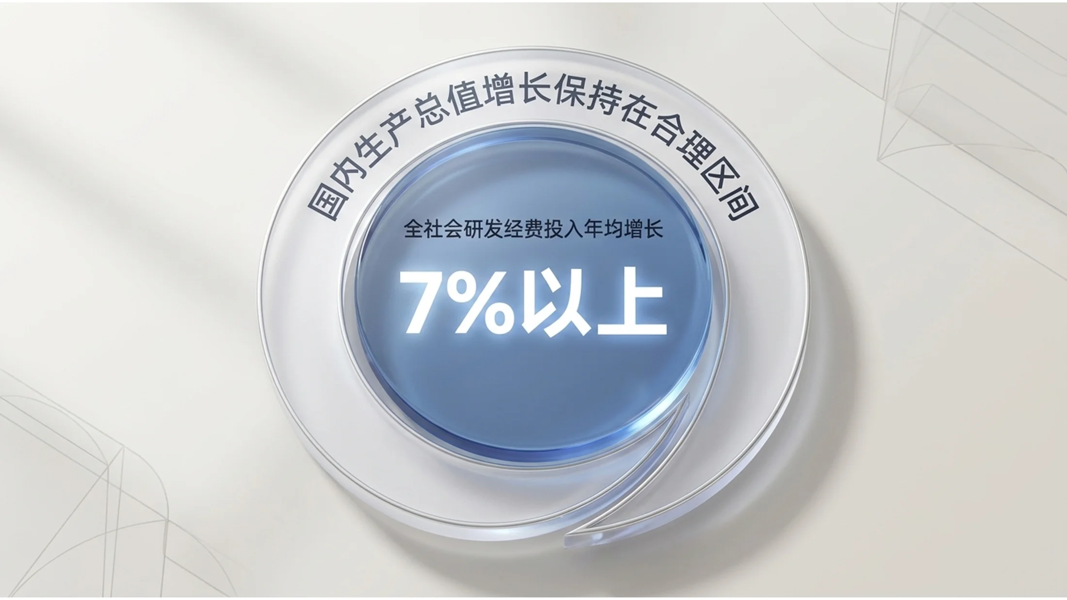 简约通透C4D切面水晶风格政府工作报告PPT - 预览图9