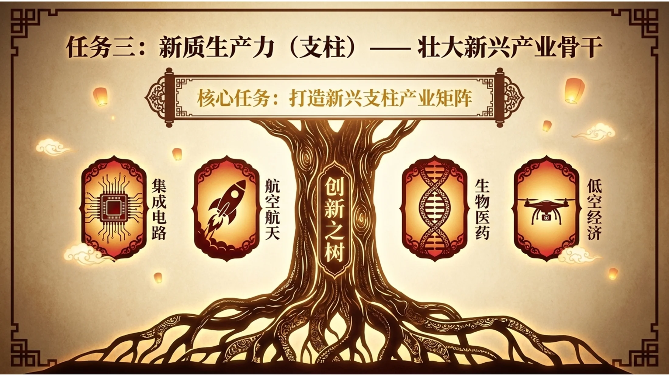 中国传统皮影戏风格政府工作报告PPT - 预览图12