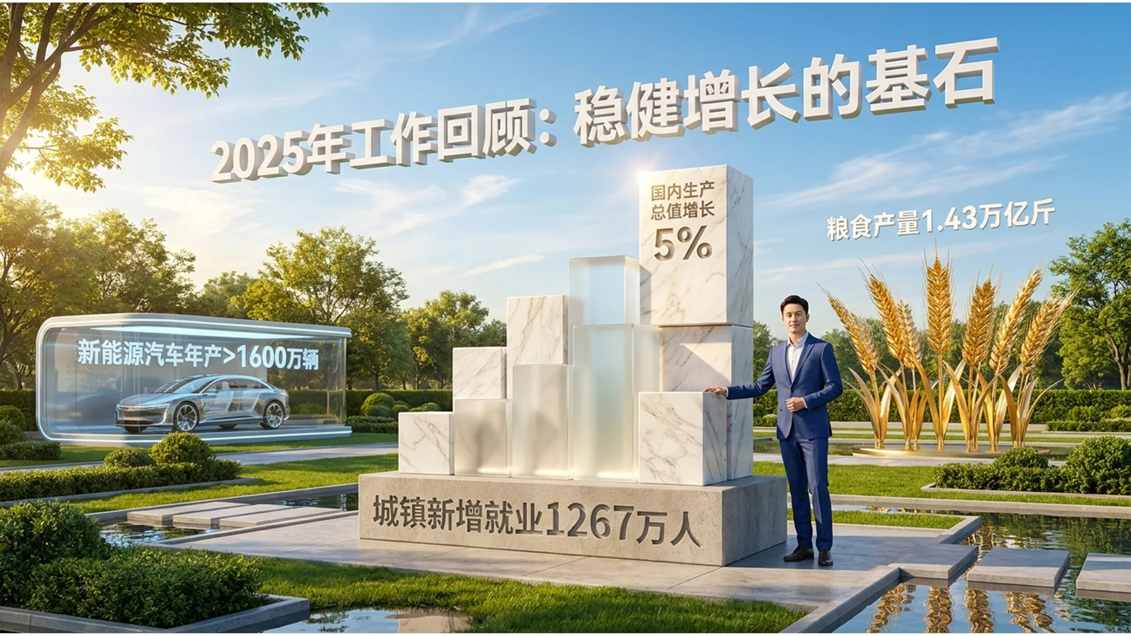 超级实拍场景化风格政府工作报告PPT - 预览图1