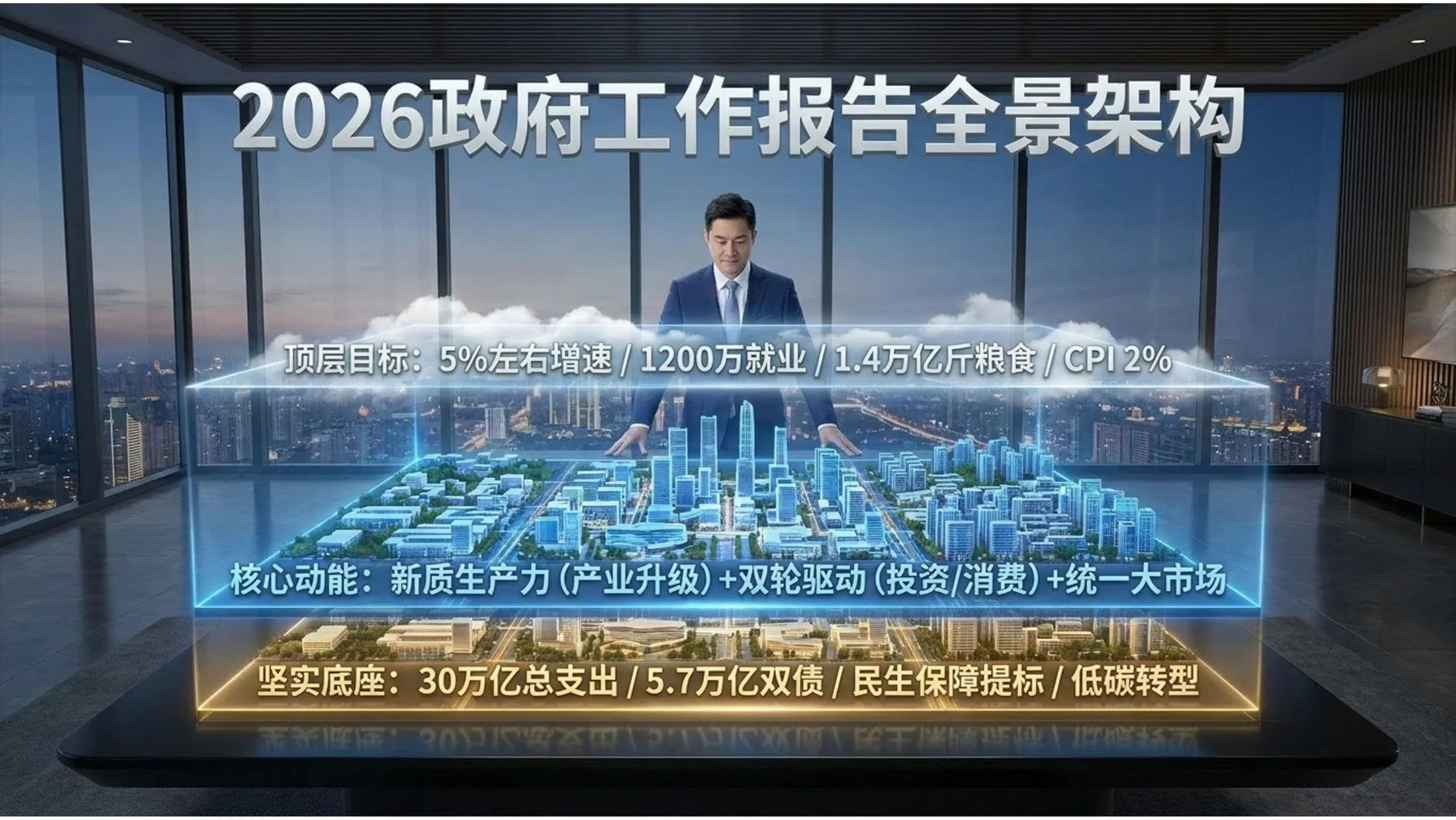 超级实拍场景化风格政府工作报告PPT - 预览图14