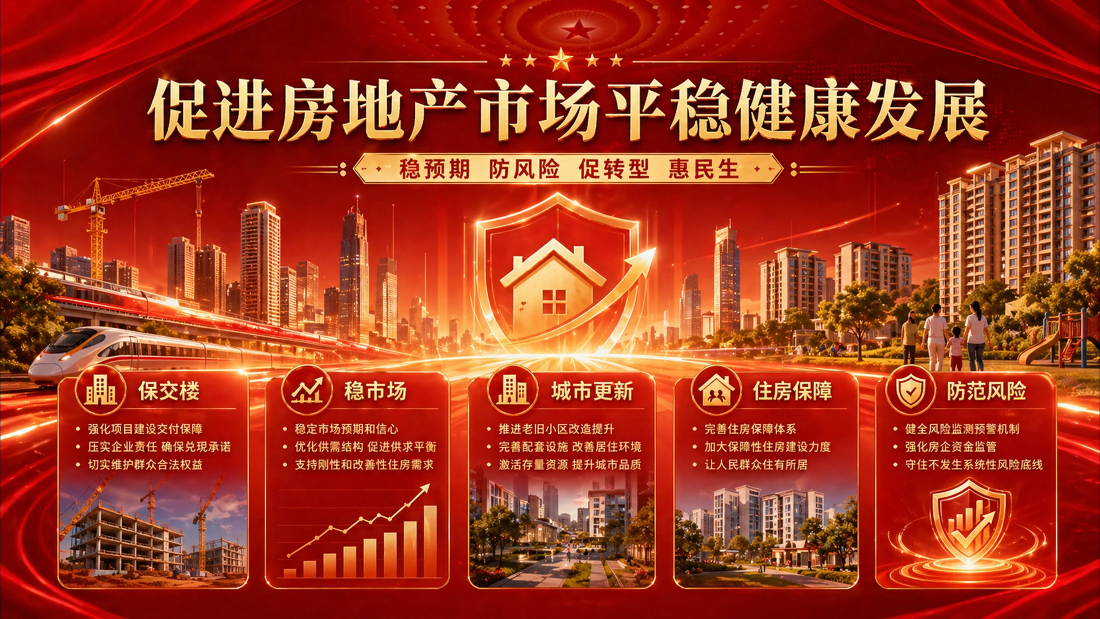 红色战略发布会风格政府工作报告PPT - 预览图14